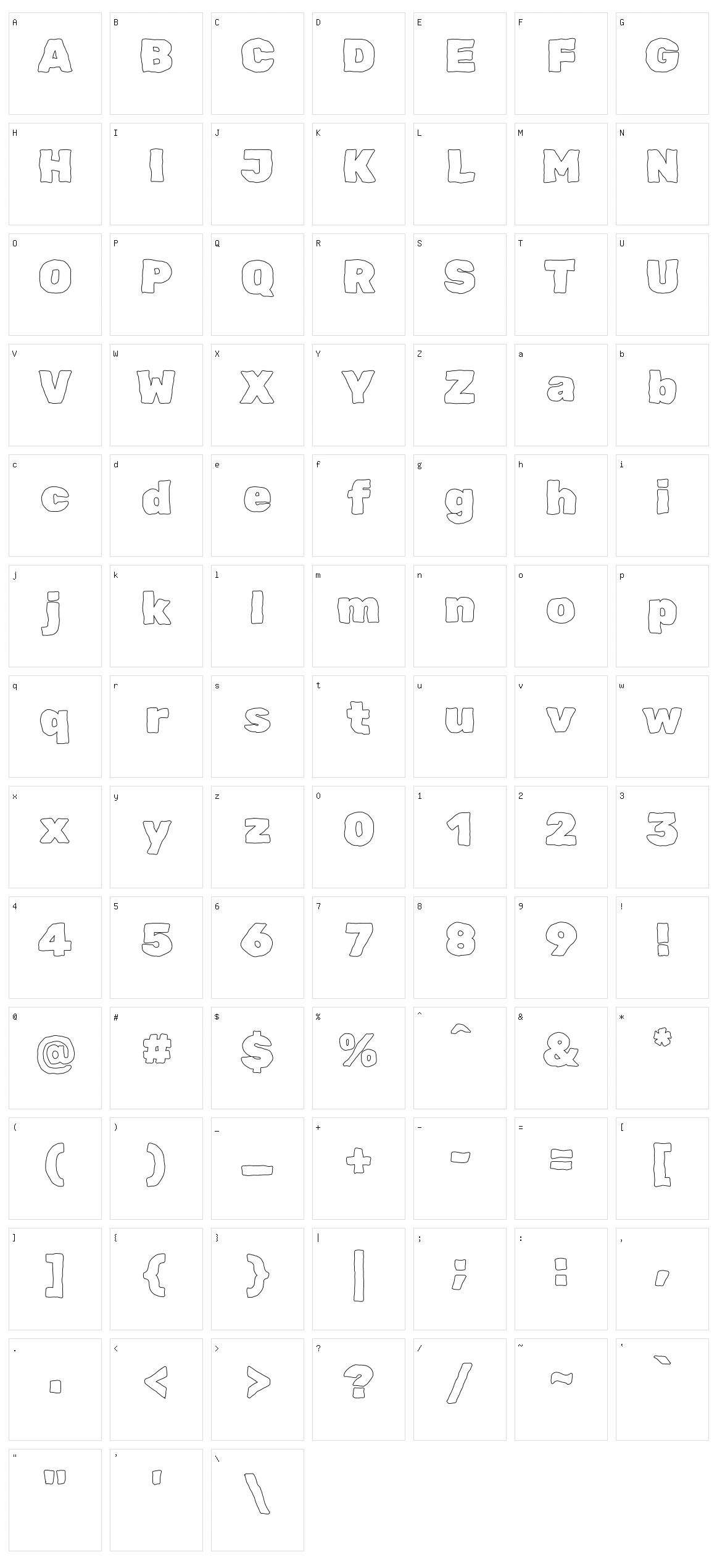 Rubik scribble Character Set