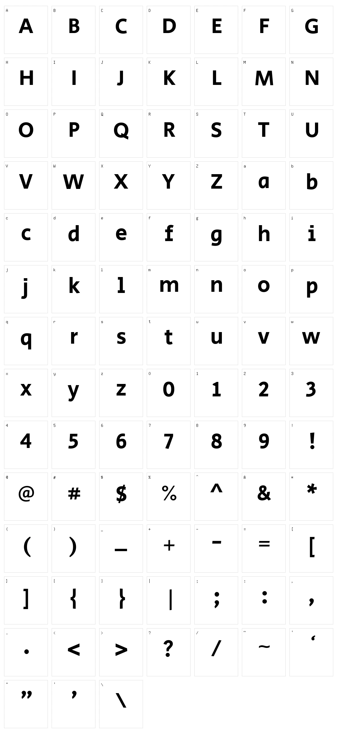 Secular one Character Set
