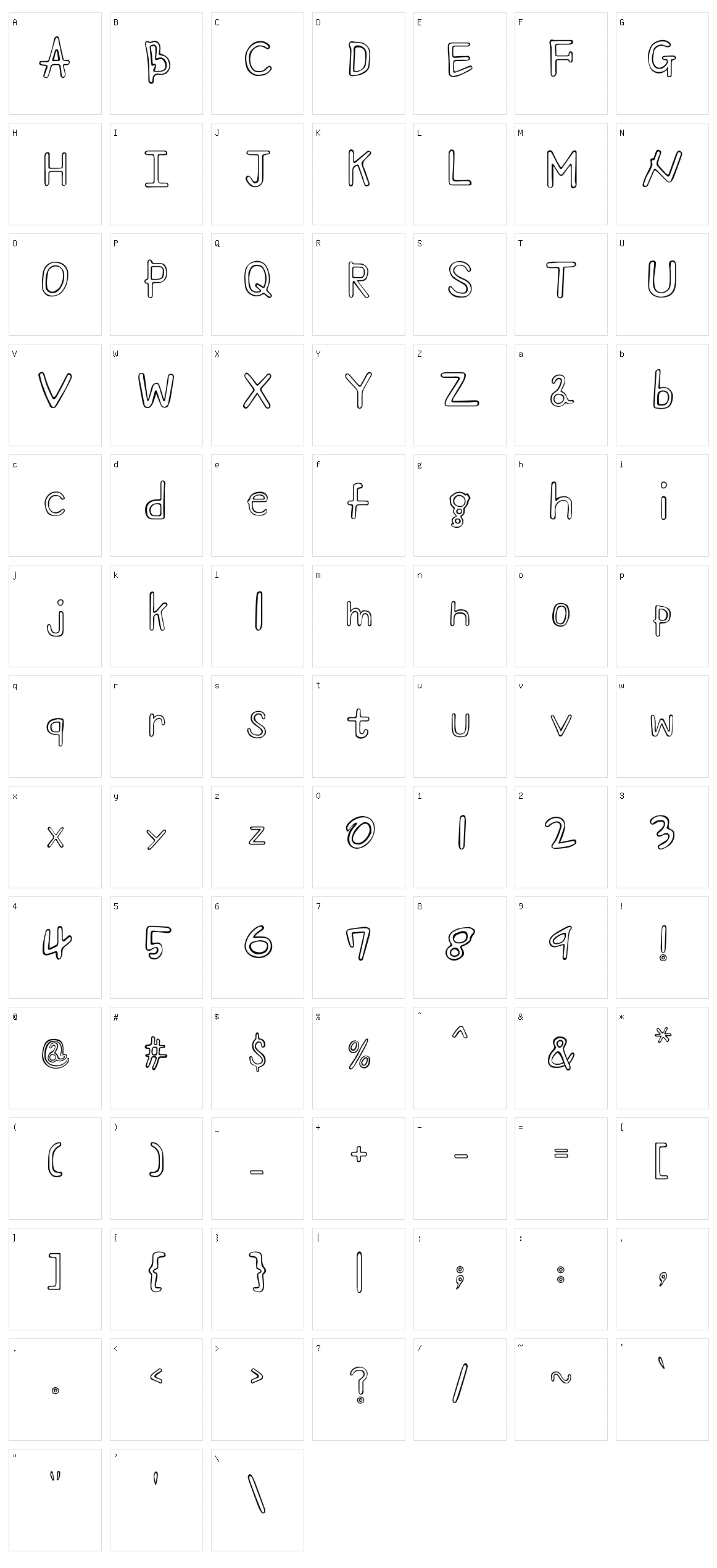Shizuru Character Set