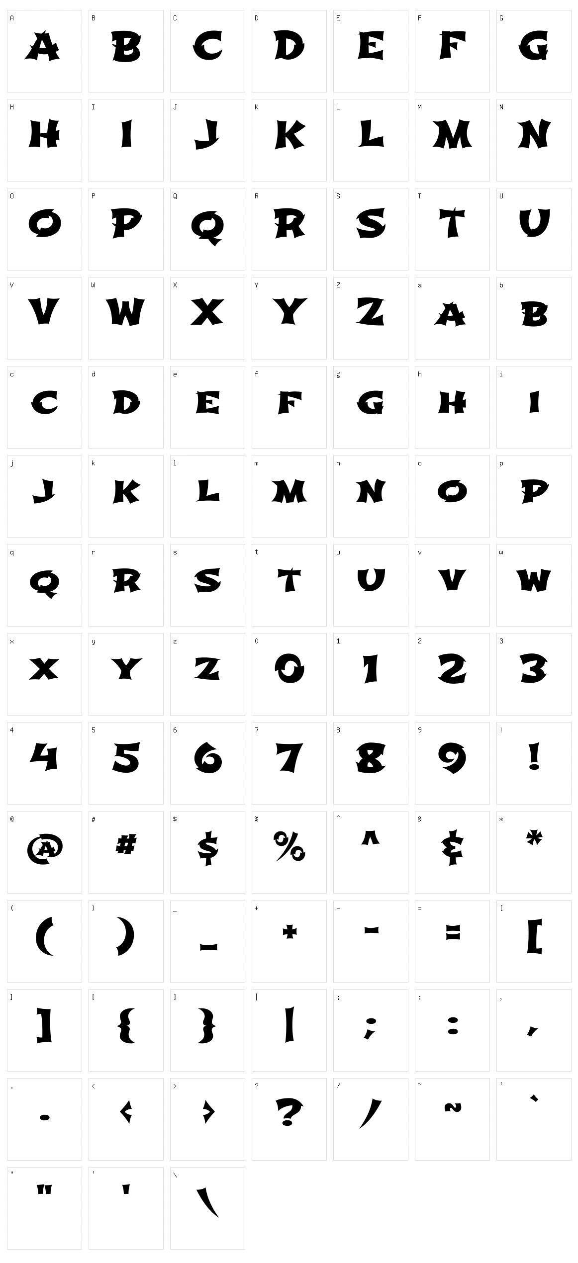 Shojumaru Character Set