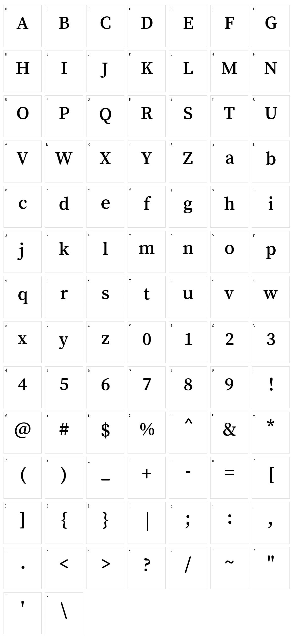 Song myung Character Set