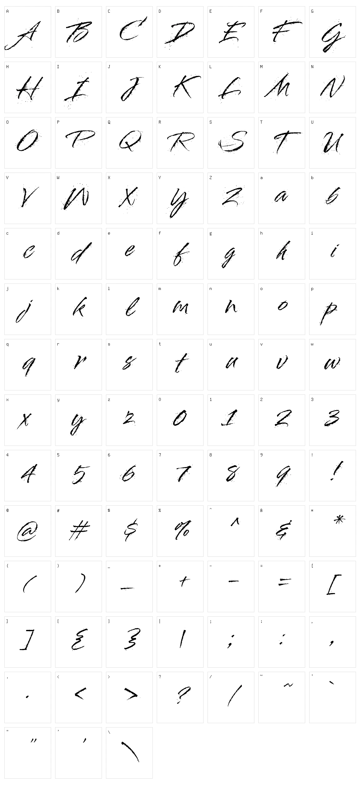 Splash Character Set