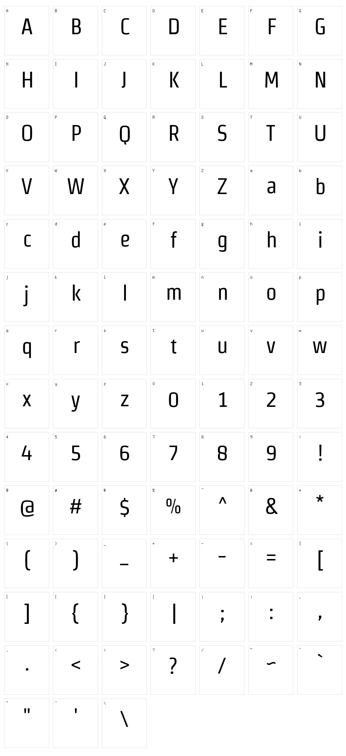 Strait Character Set