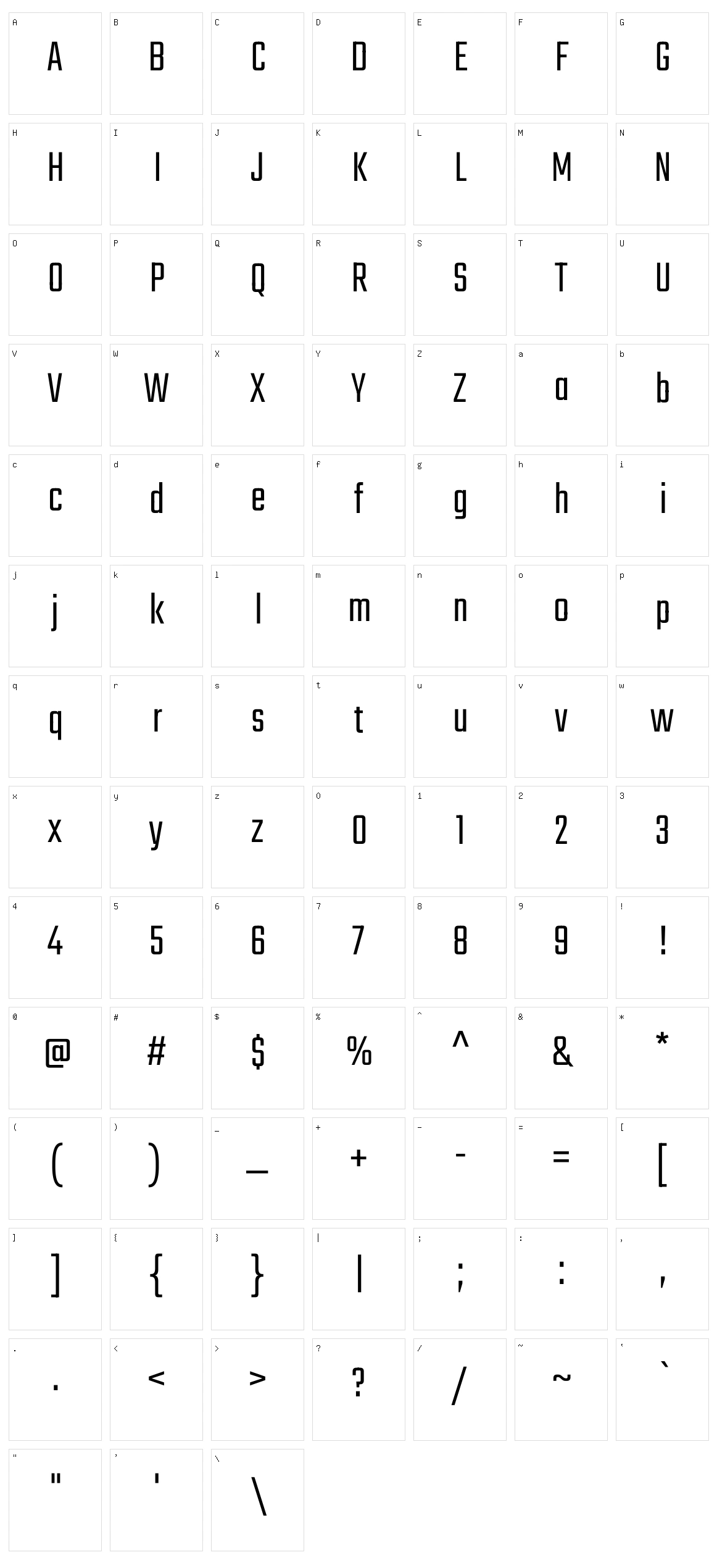 Teko Character Set