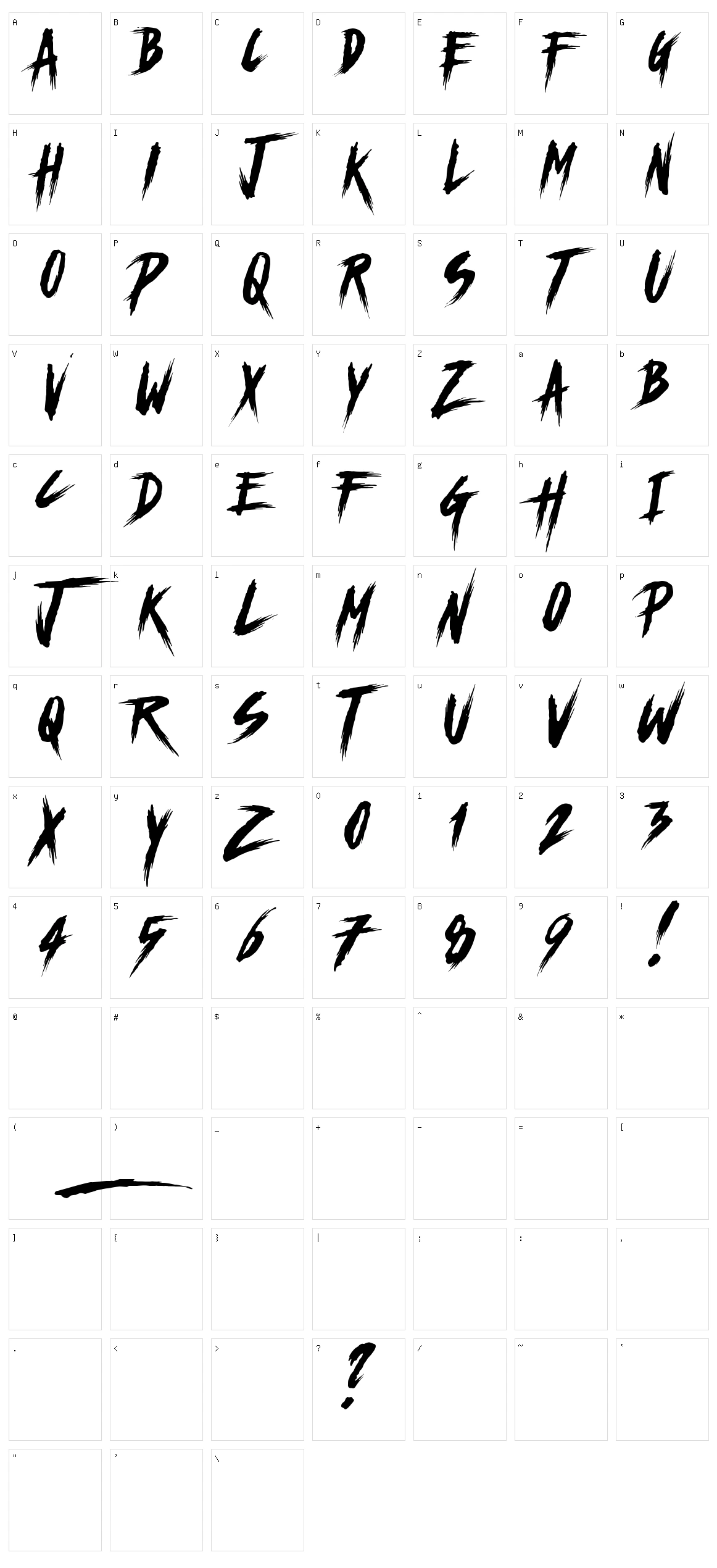 Chapters Character Set