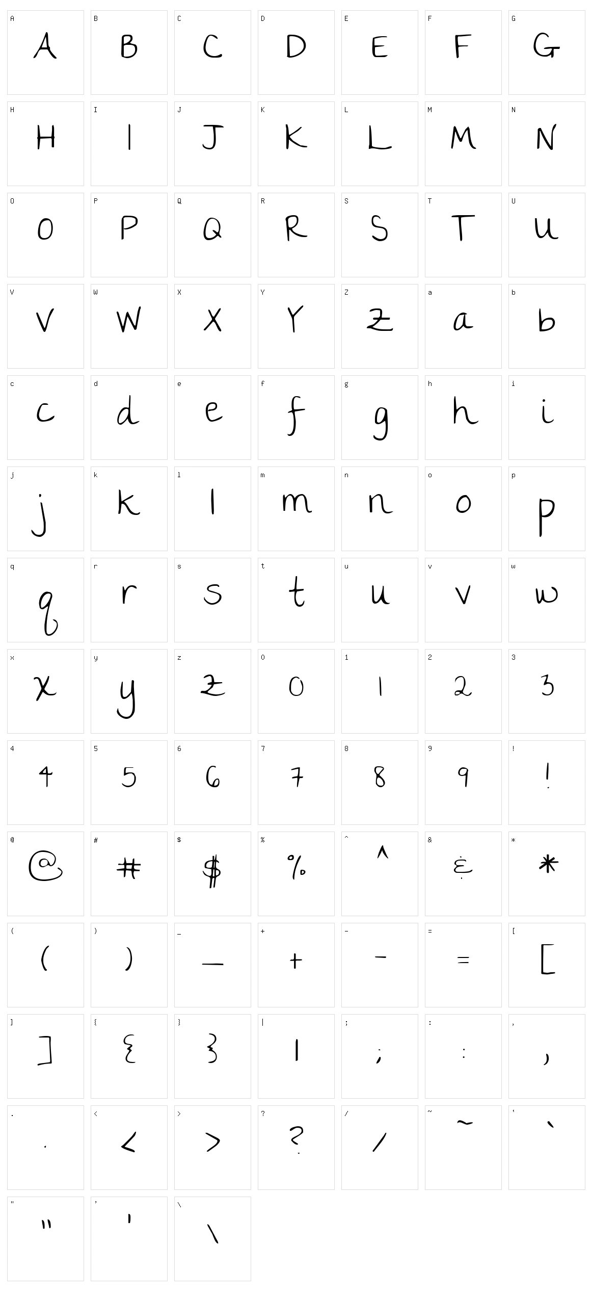 The girl next door Character Set