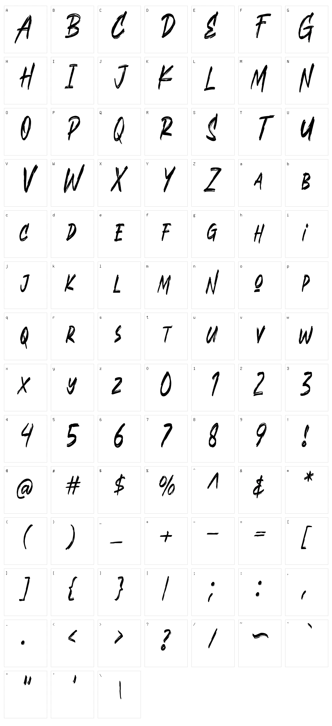 Vankours Character Set