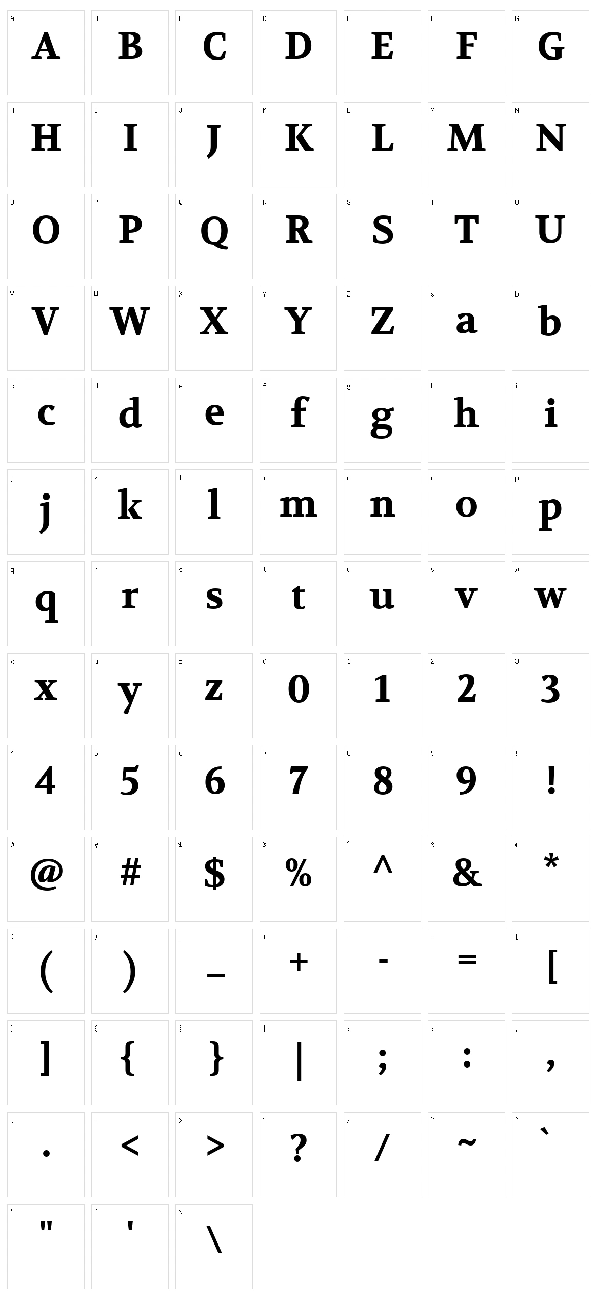 Volkhov Character Set