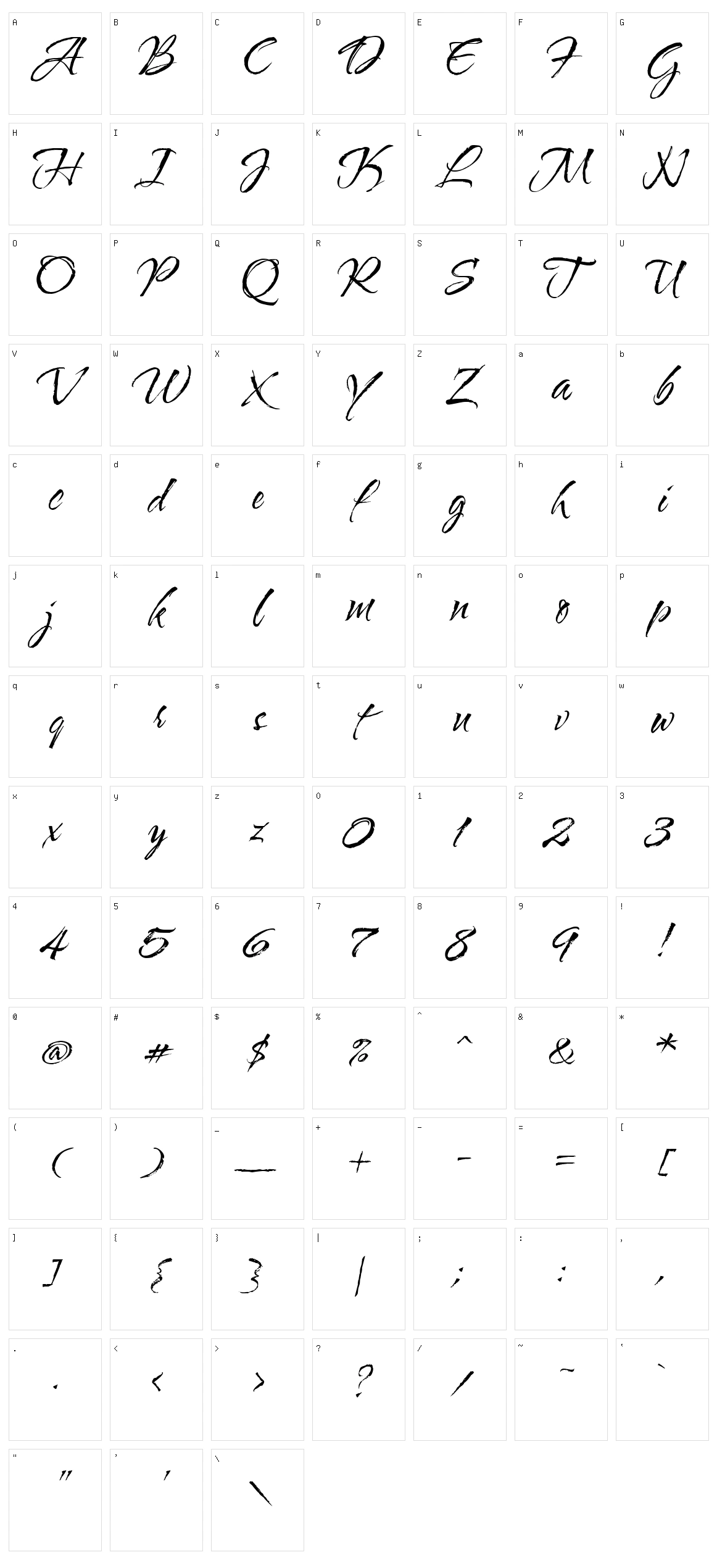 Water brush Character Set