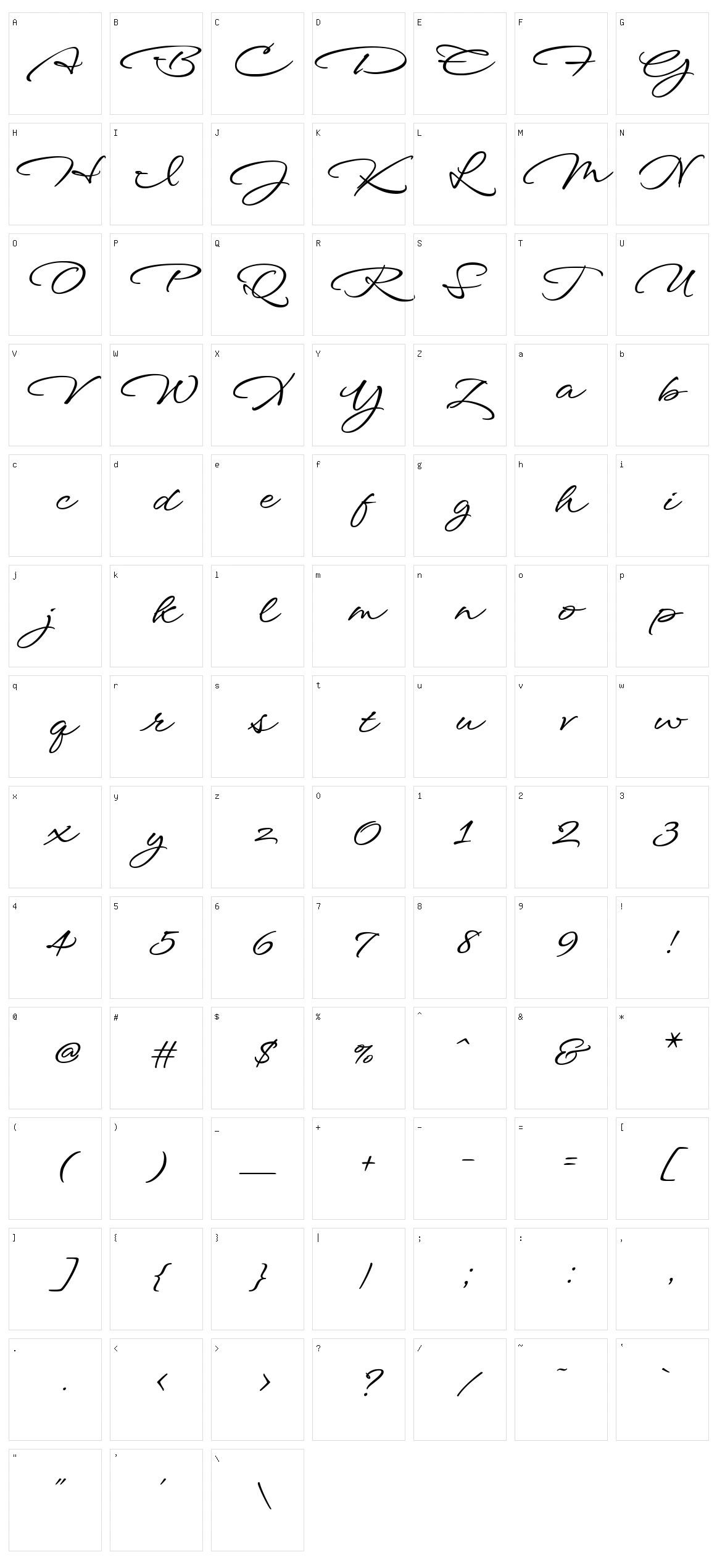 Windsong Character Set