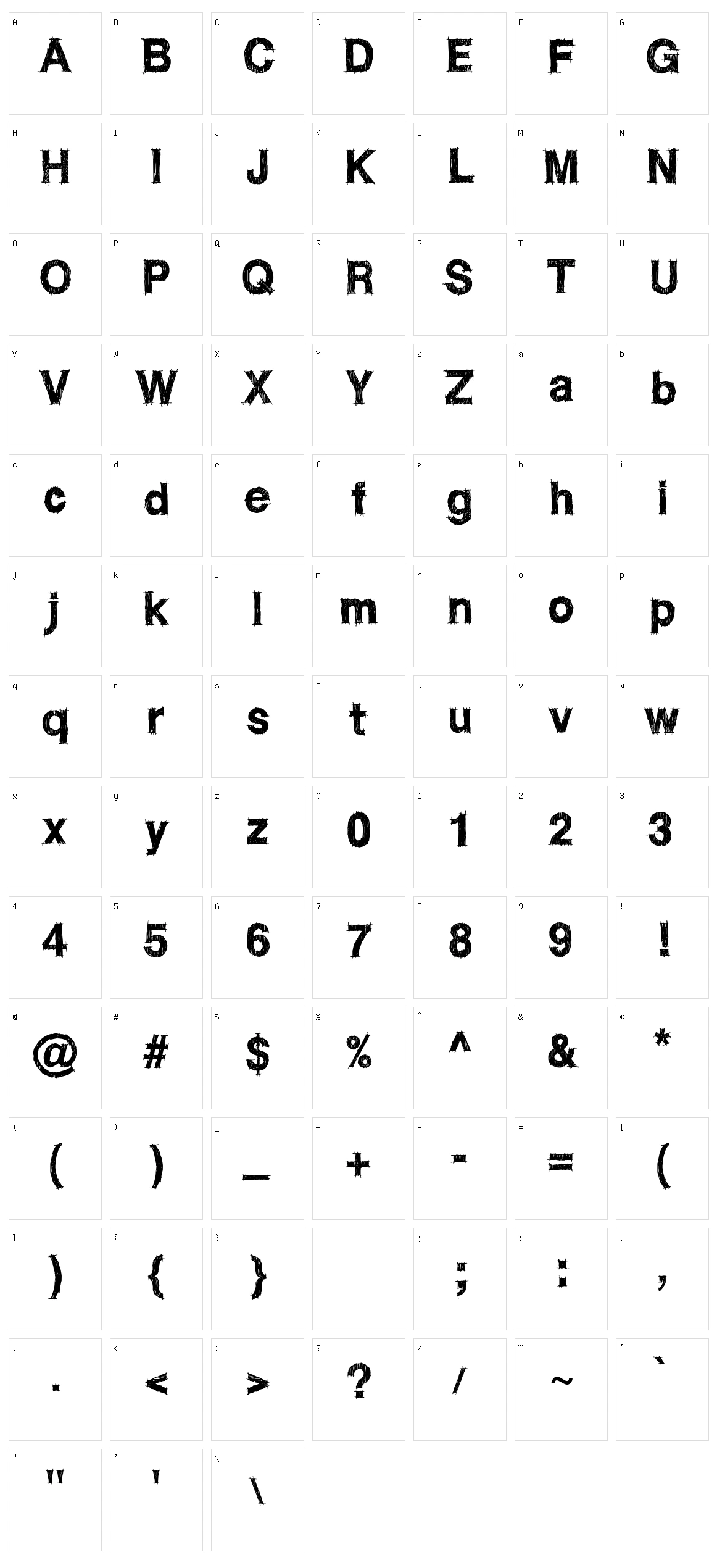 WC RoughTrad Bta Character Set