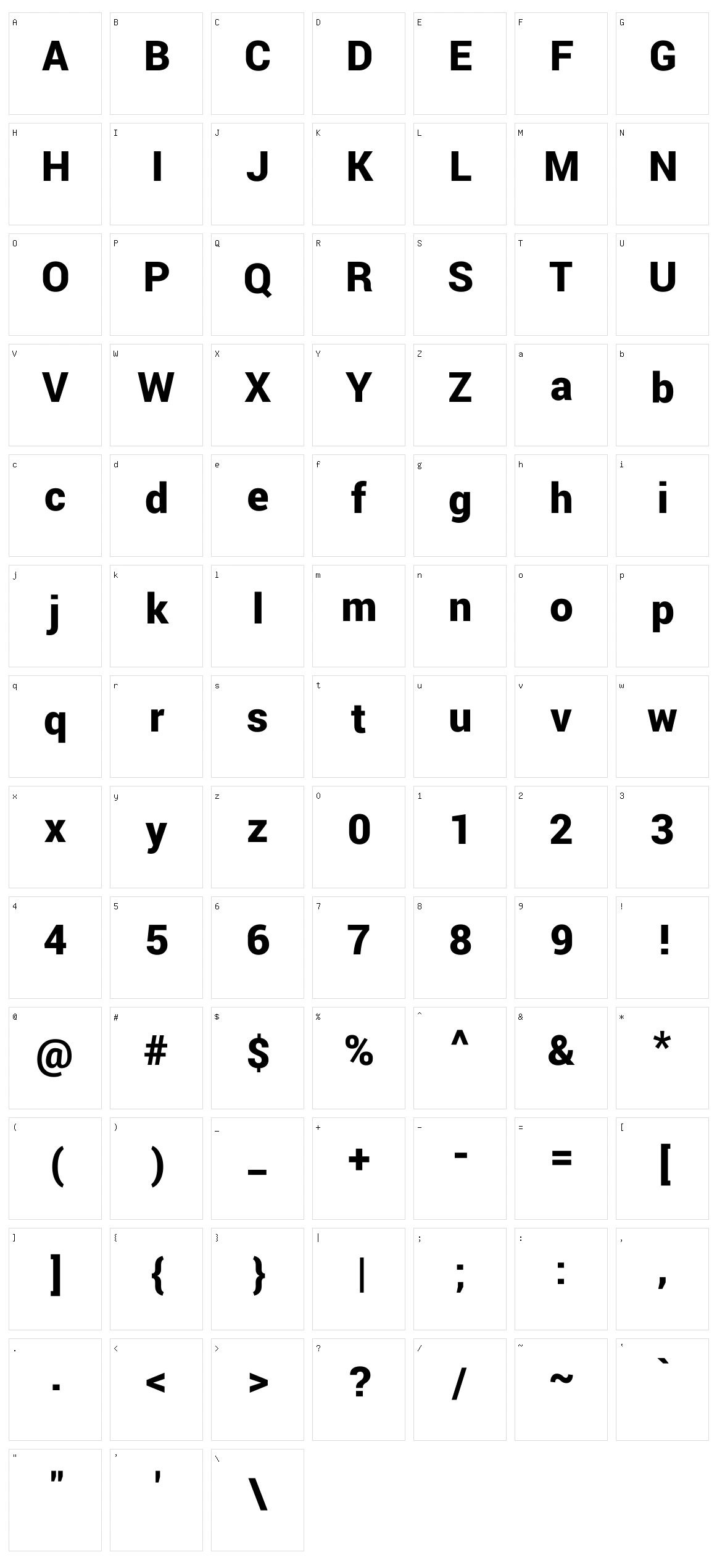 Yantramanav Character Set