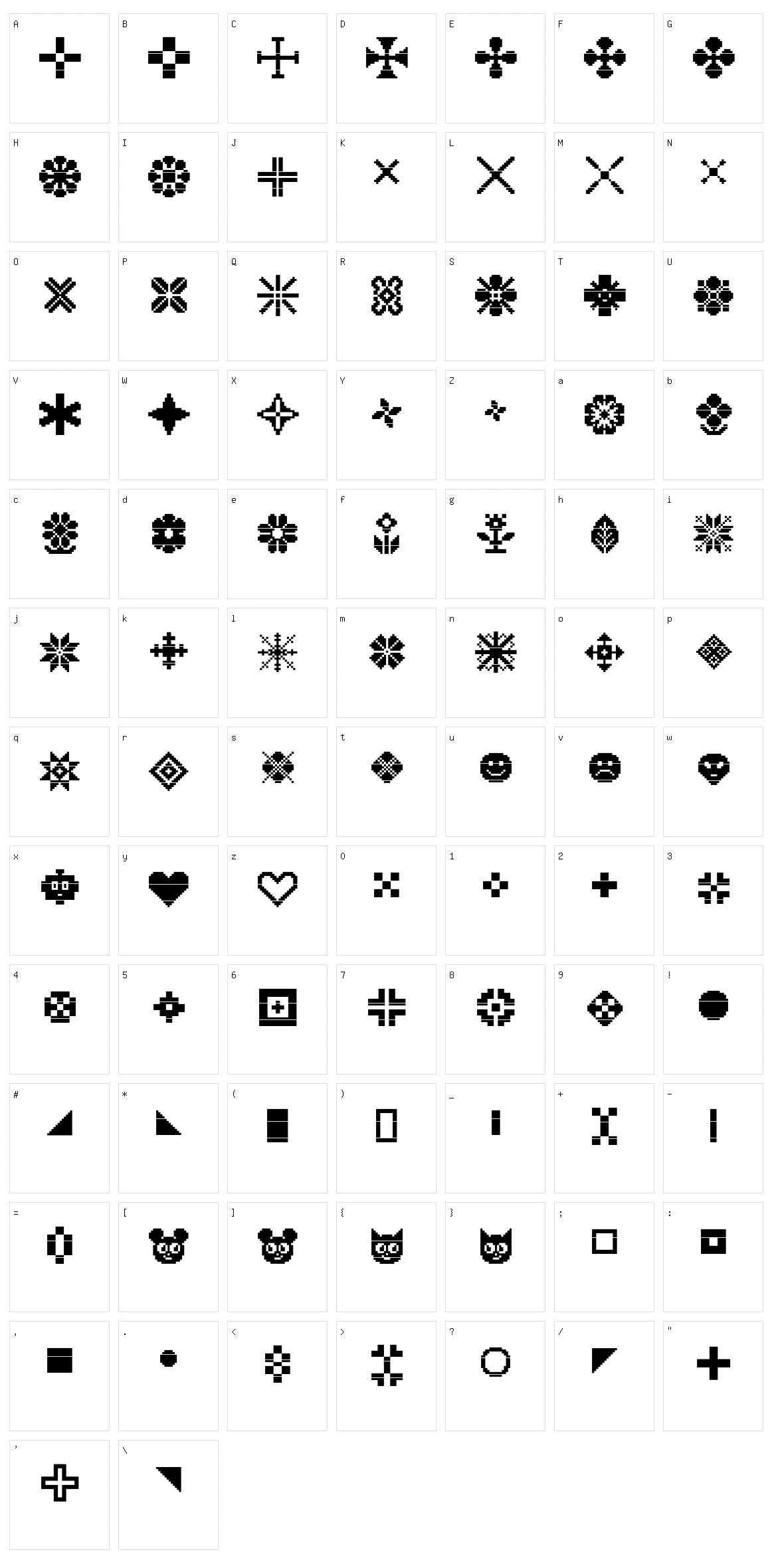 Yarndings 20 Character Set