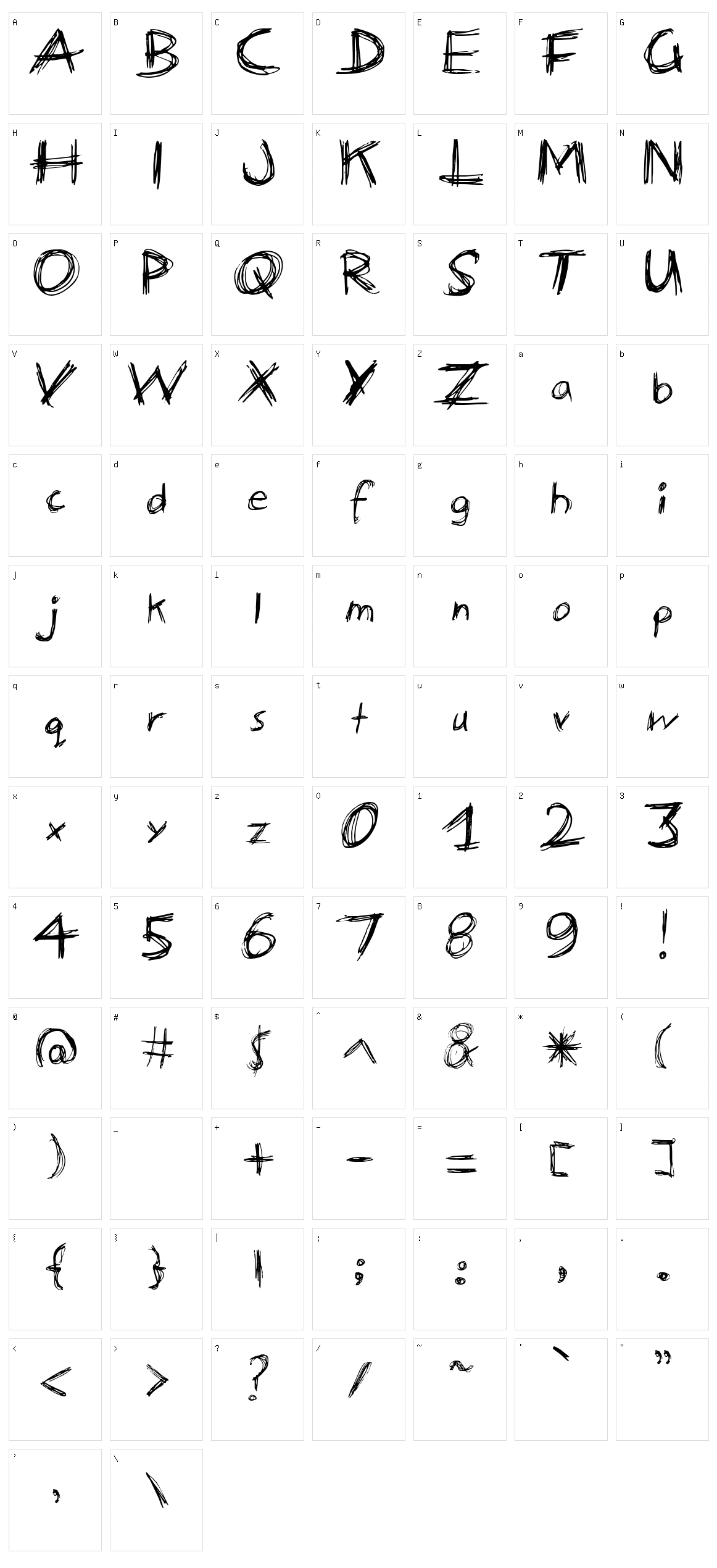 Manic Depressive Character Set
