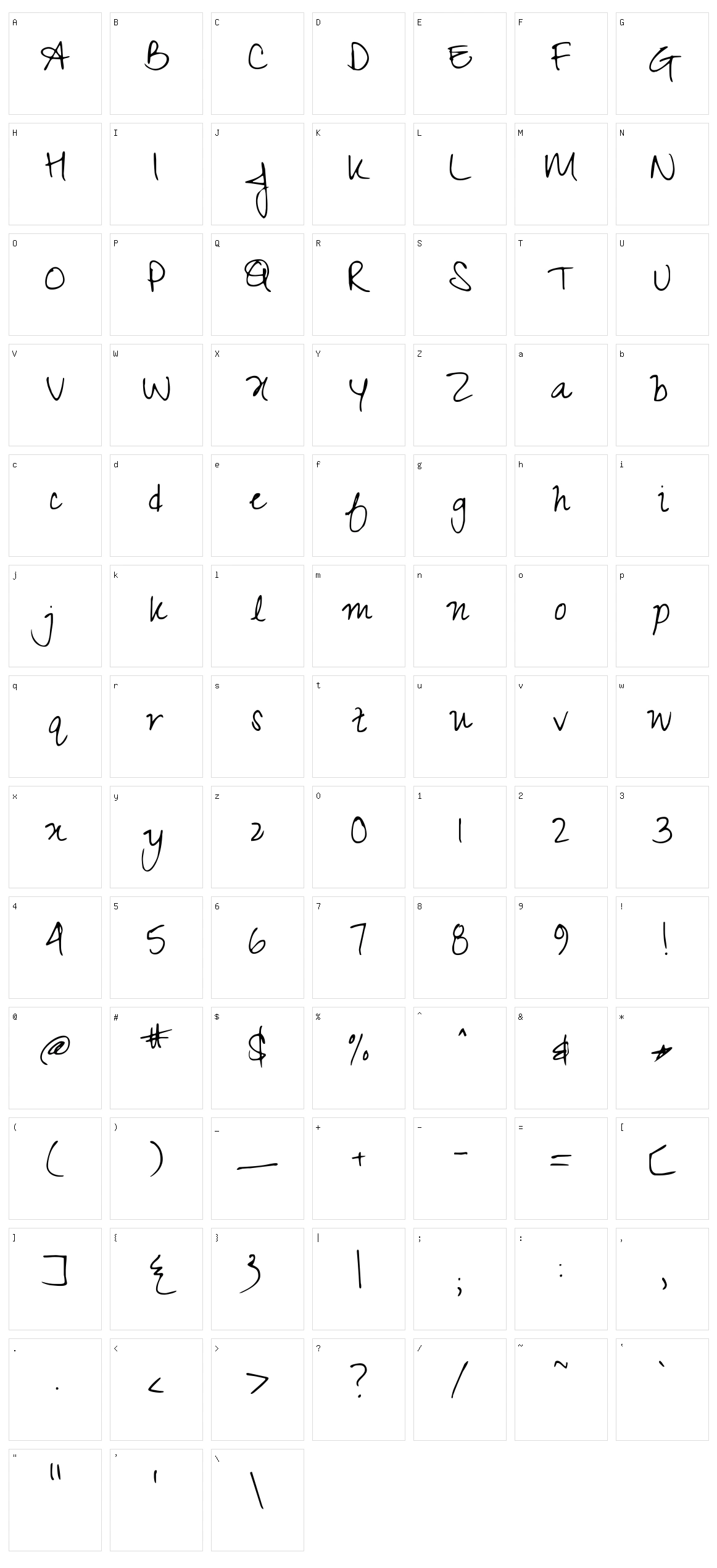 Zeyada Character Set