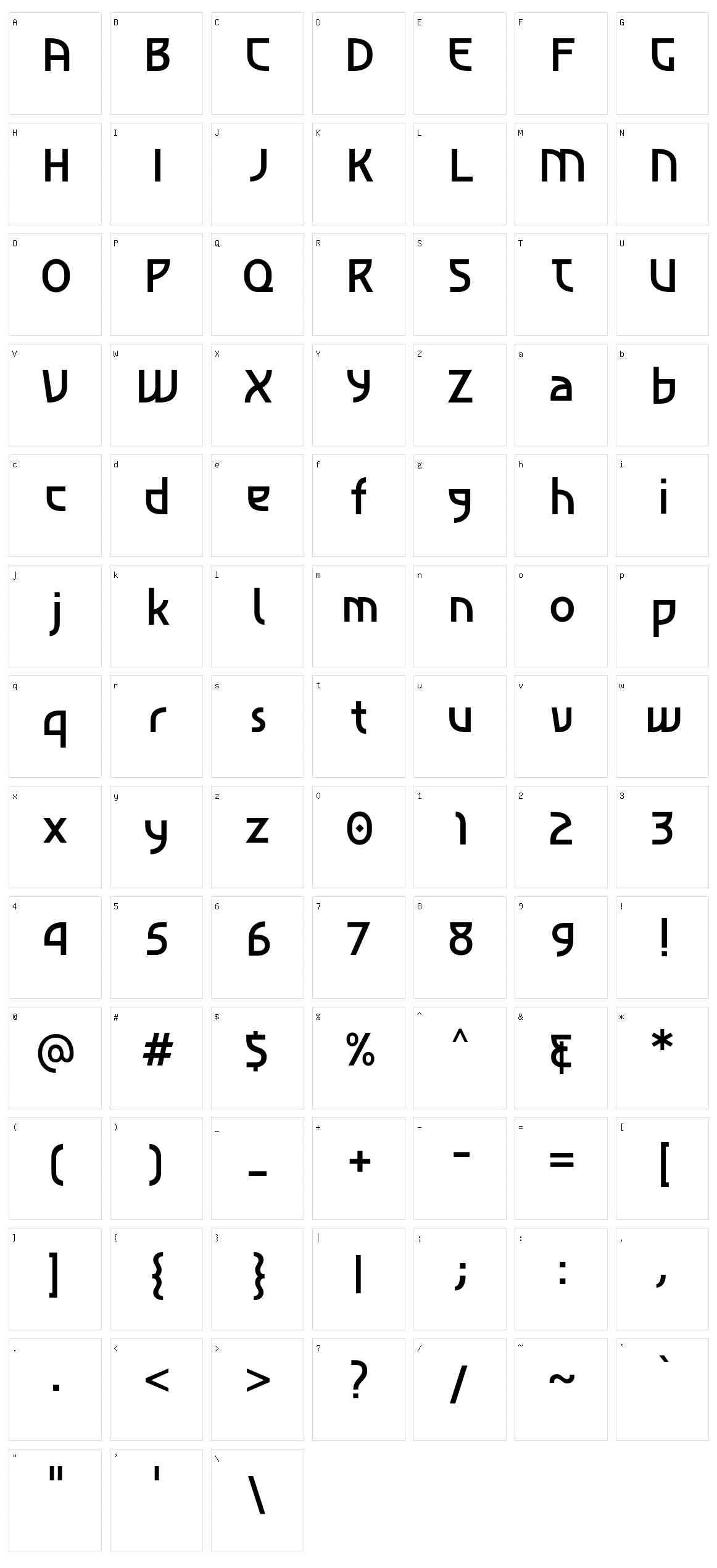 Asimovian Character Set