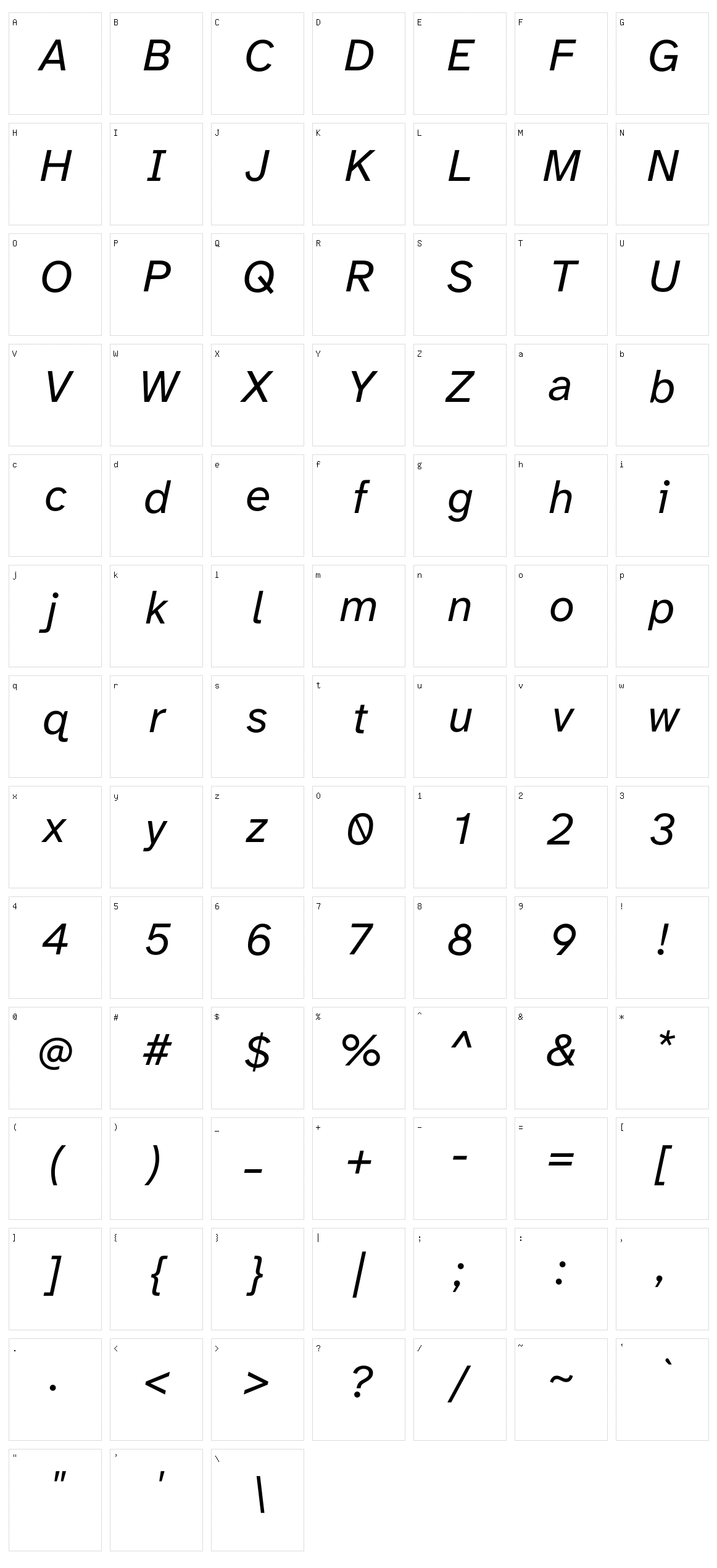 Atkinson Hyperlegible Next Character Set