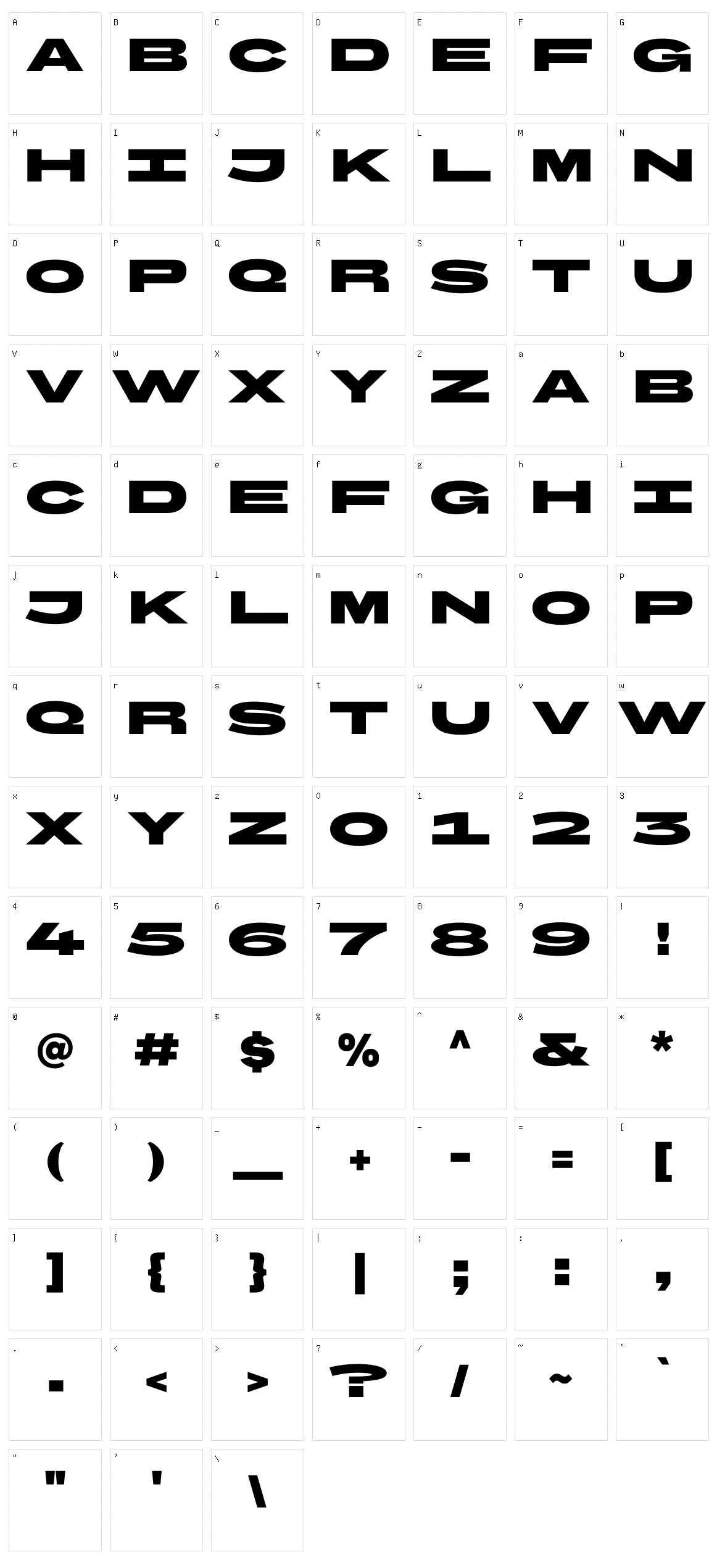 BBH Sans Bartle Character Set