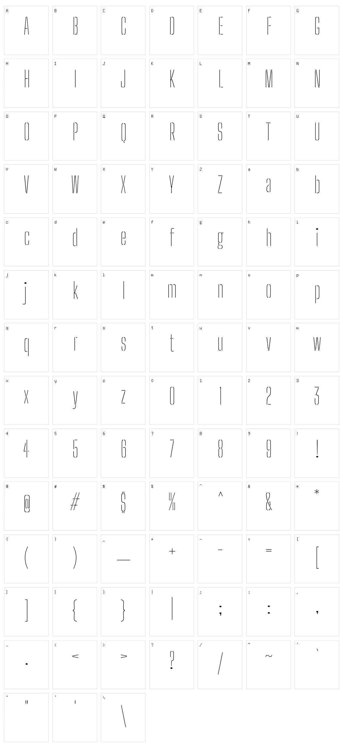 Big Shoulders Stencil Character Set