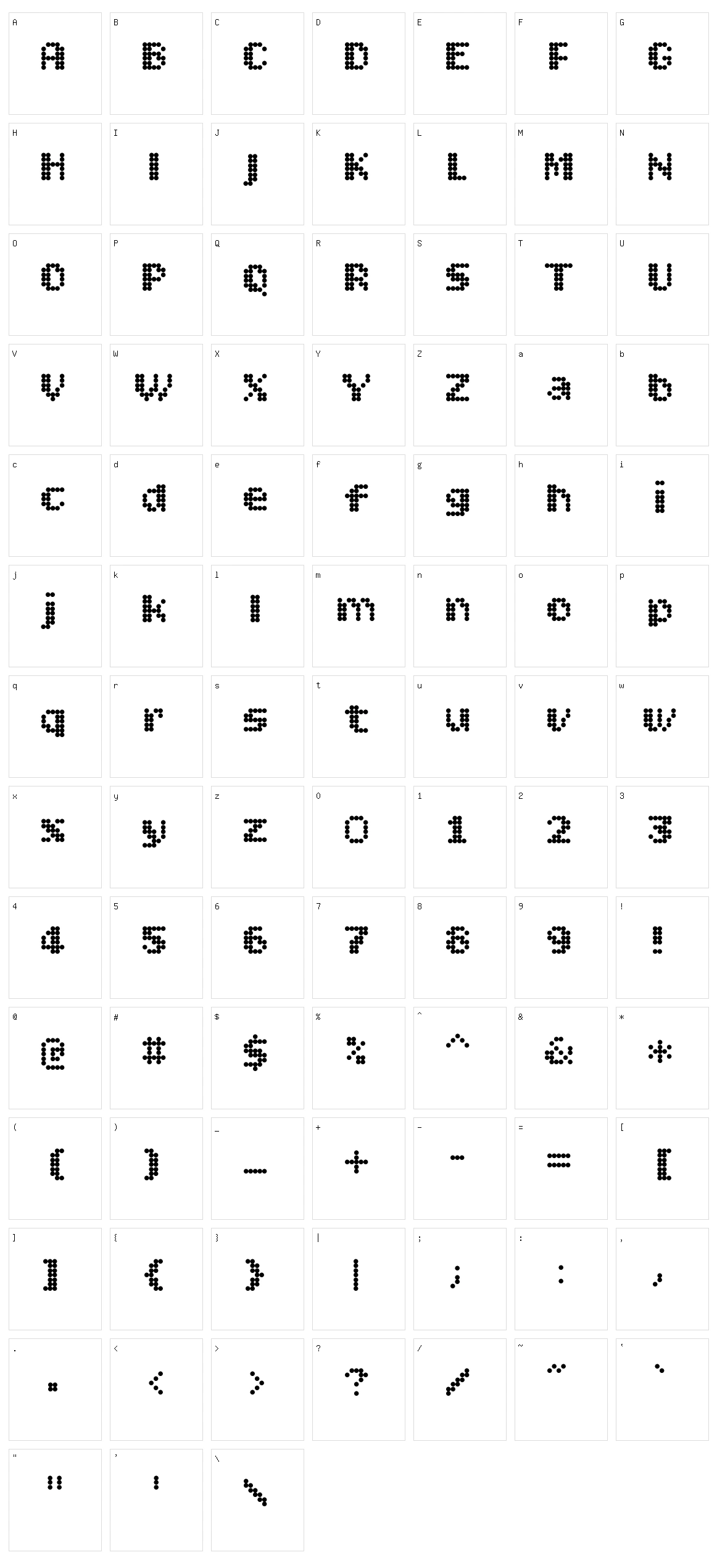 Bitcount Prop Double Ink Character Set
