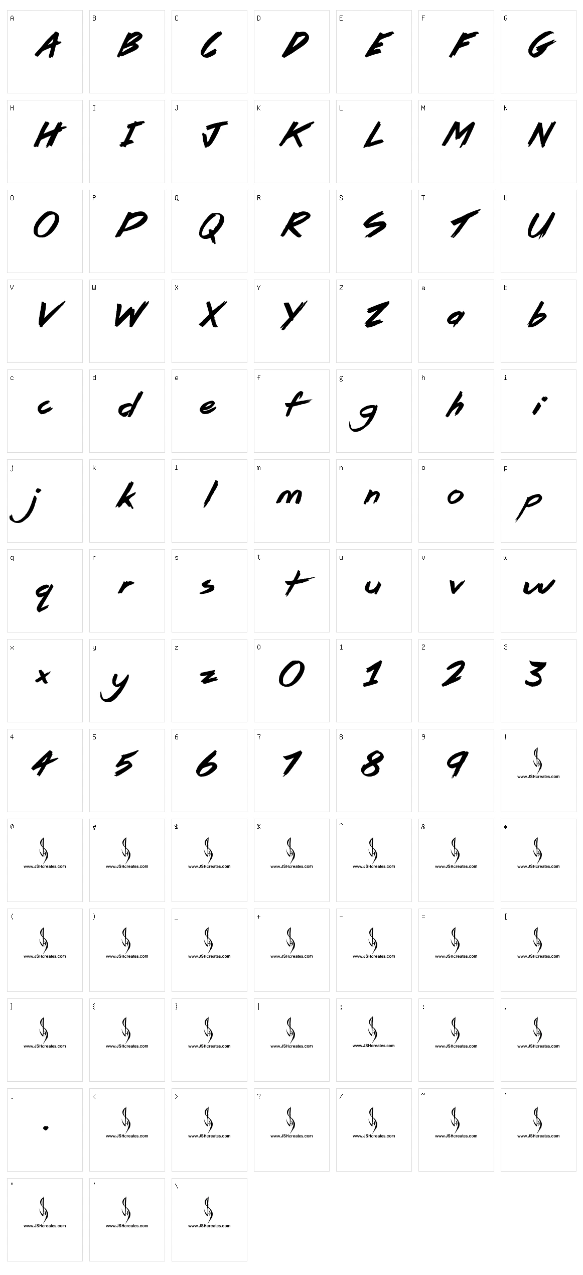 Pirate Scripts Character Set