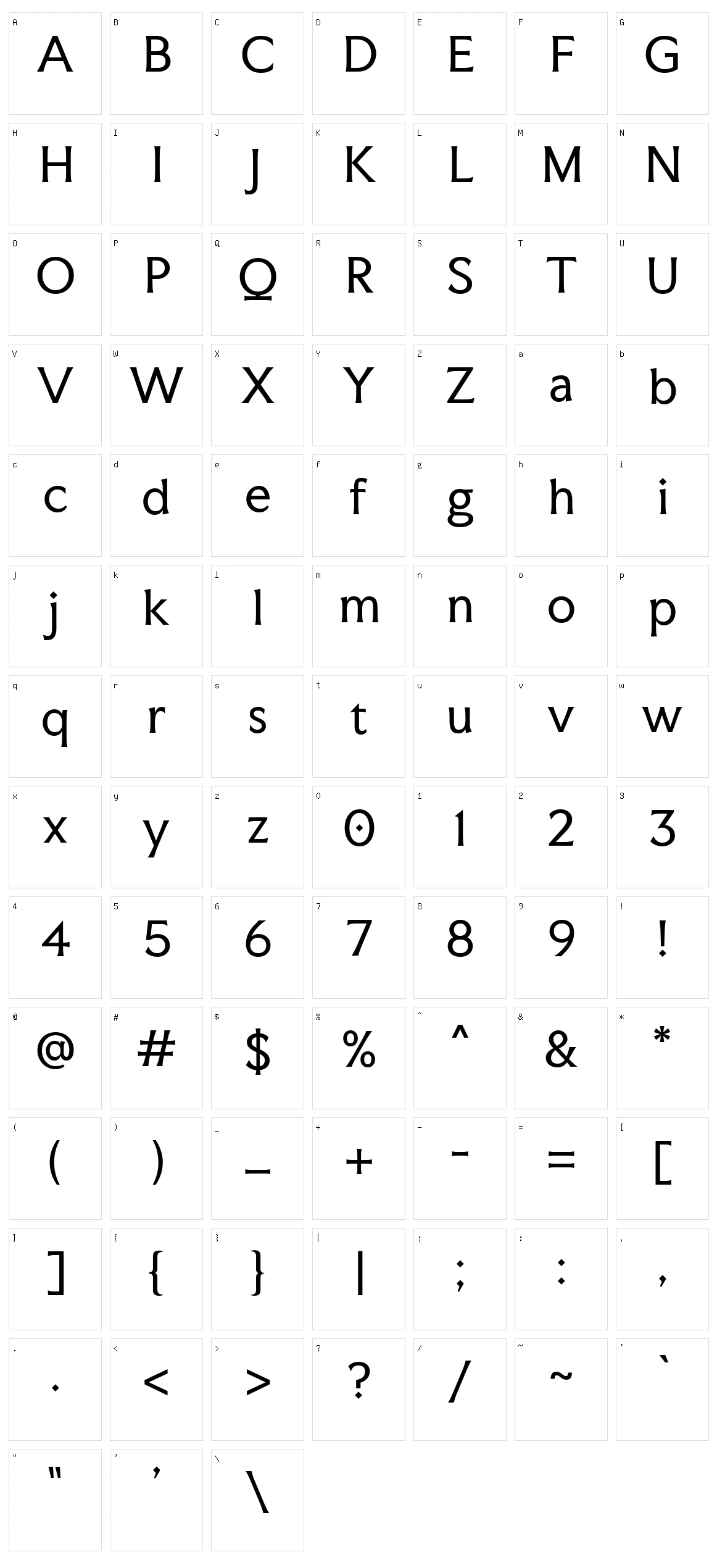 Faculty Glyphic Character Set