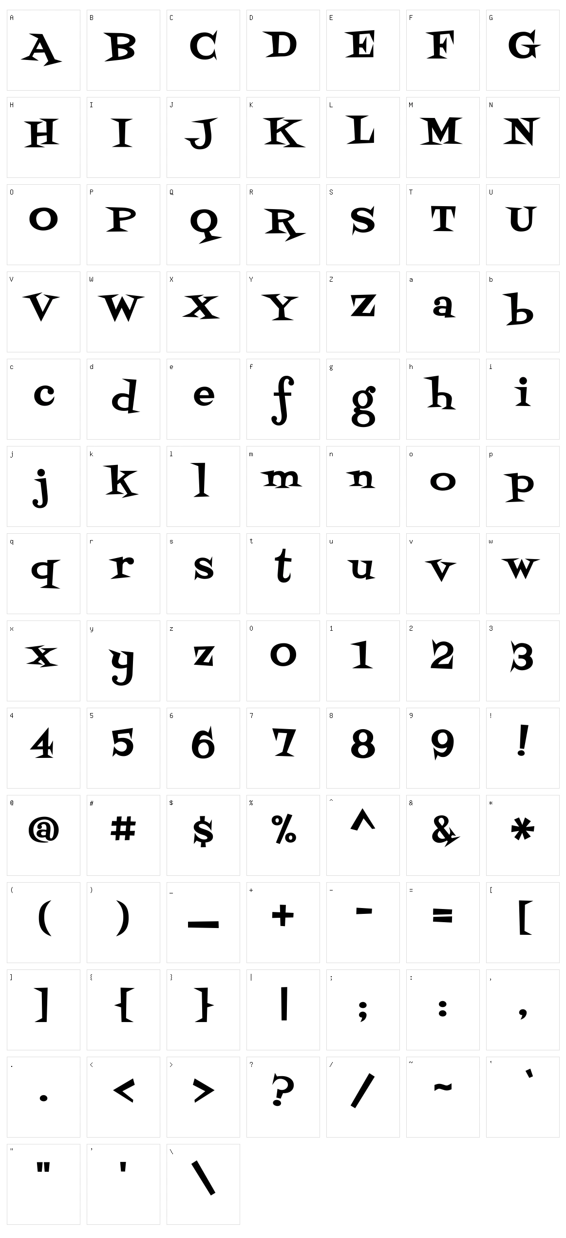 Fontdiner Swanky Character Set