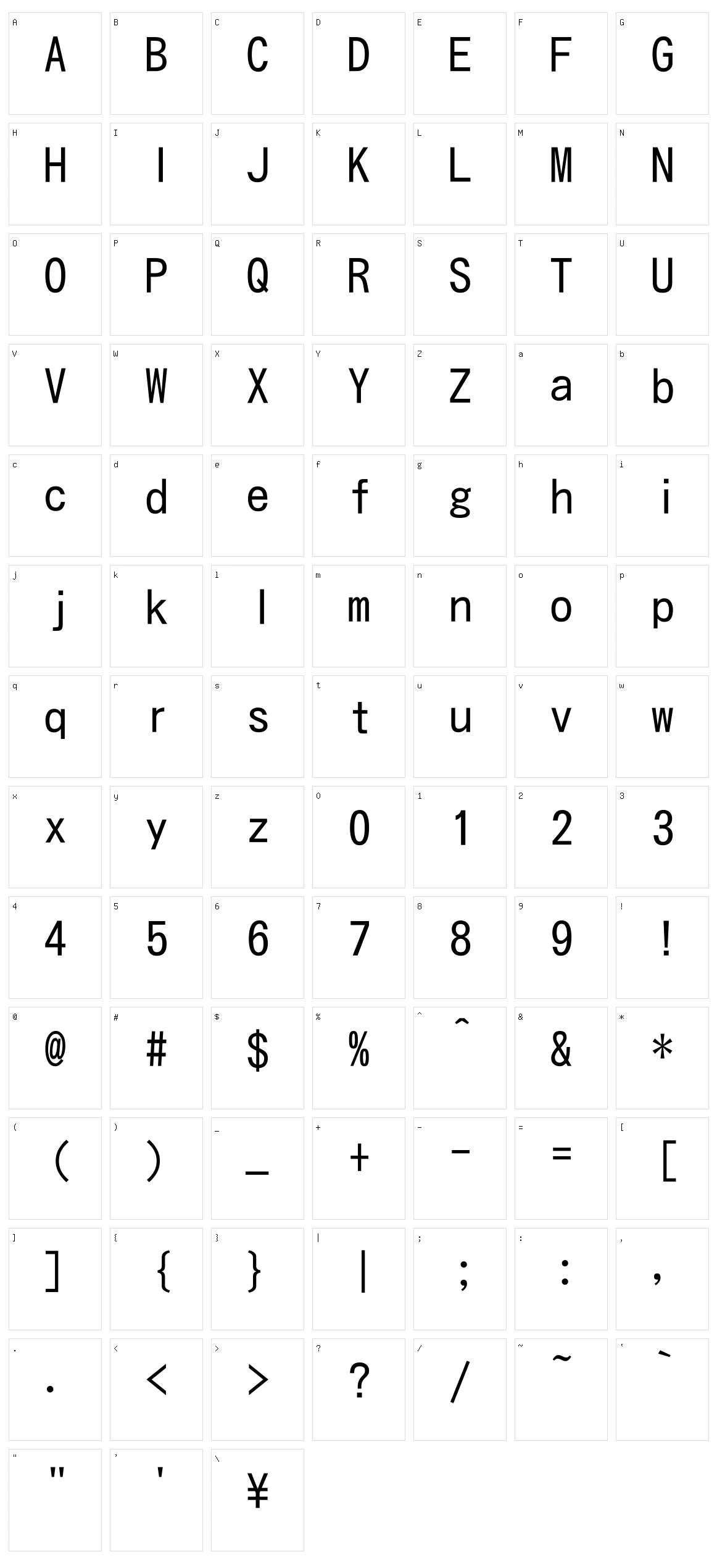 Kosugi Character Set