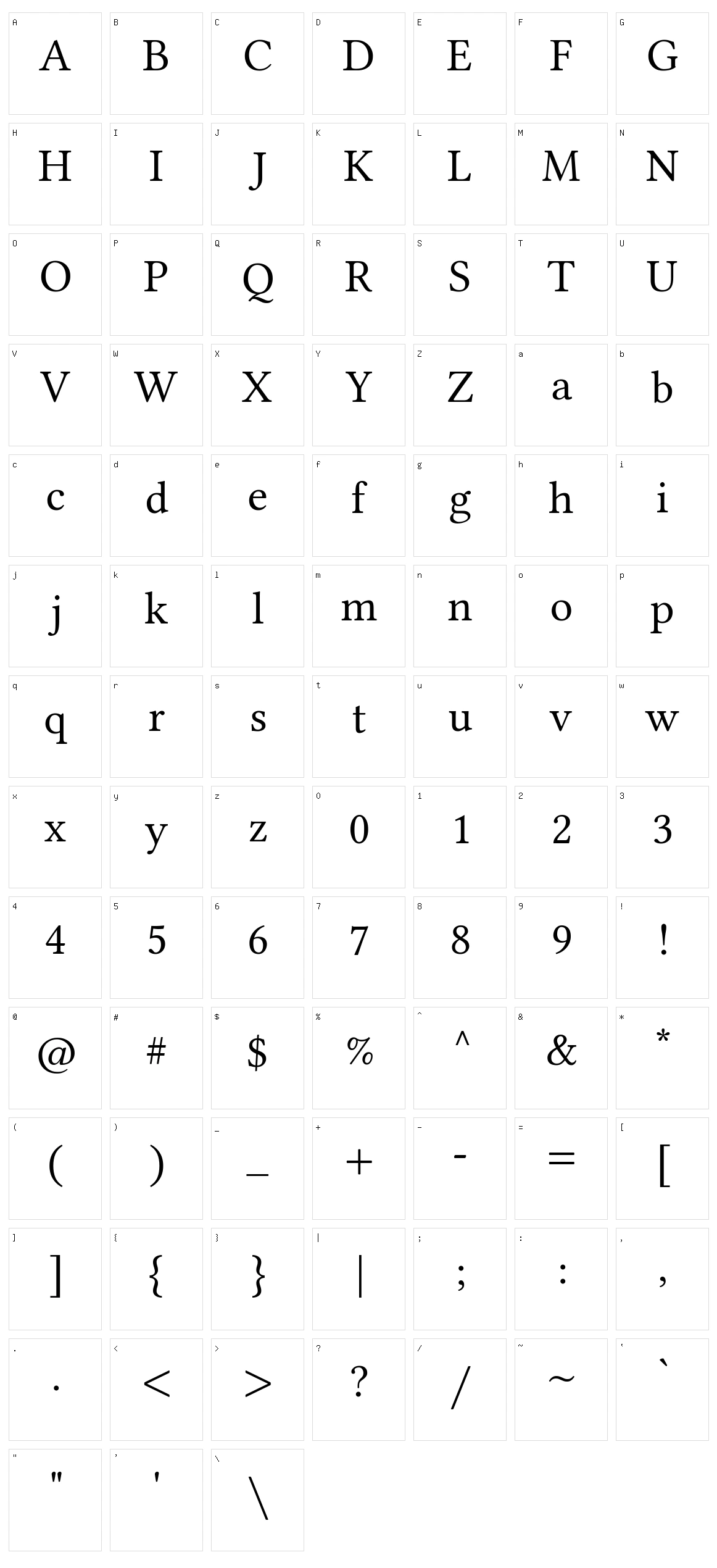 Libertinus Math Character Set