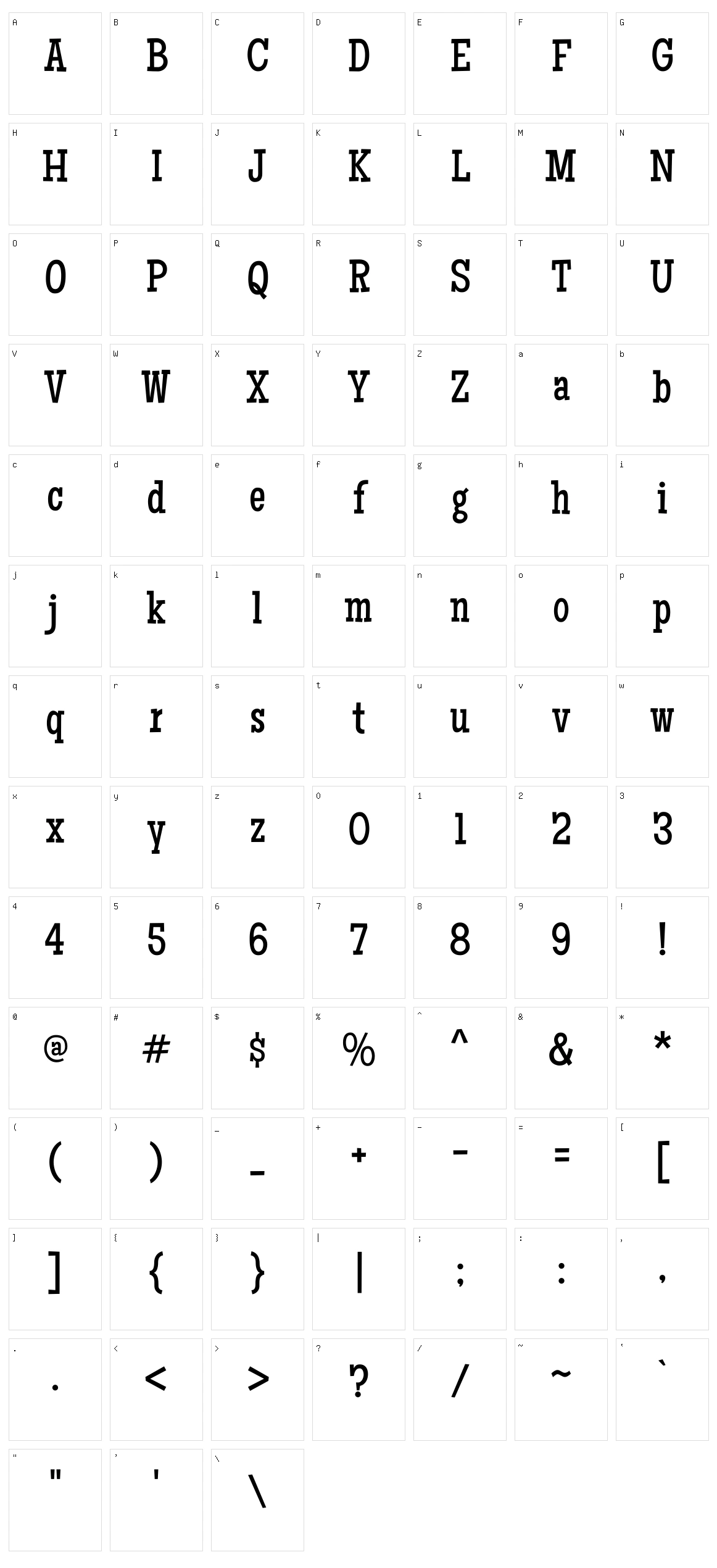 Maiden Orange Character Set