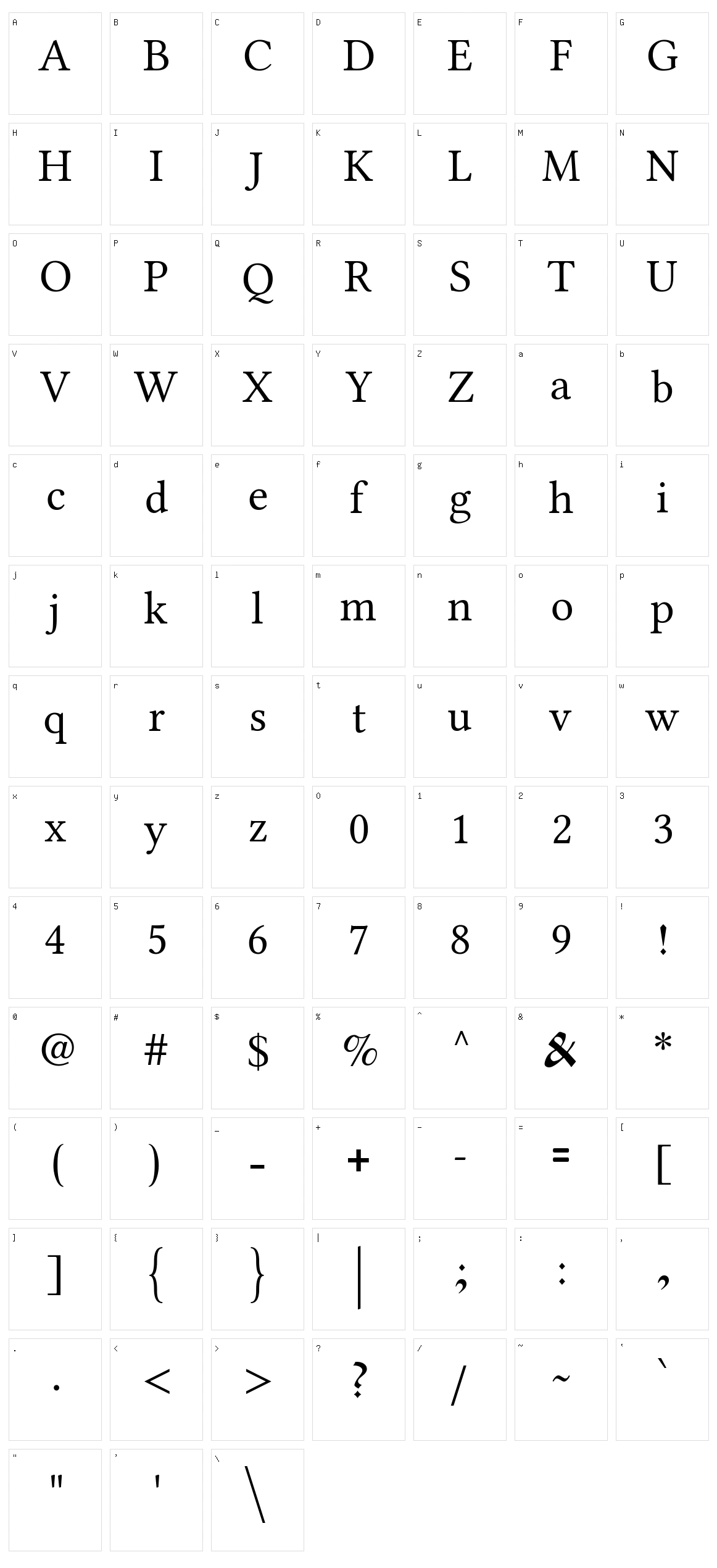 Pochaevsk Character Set