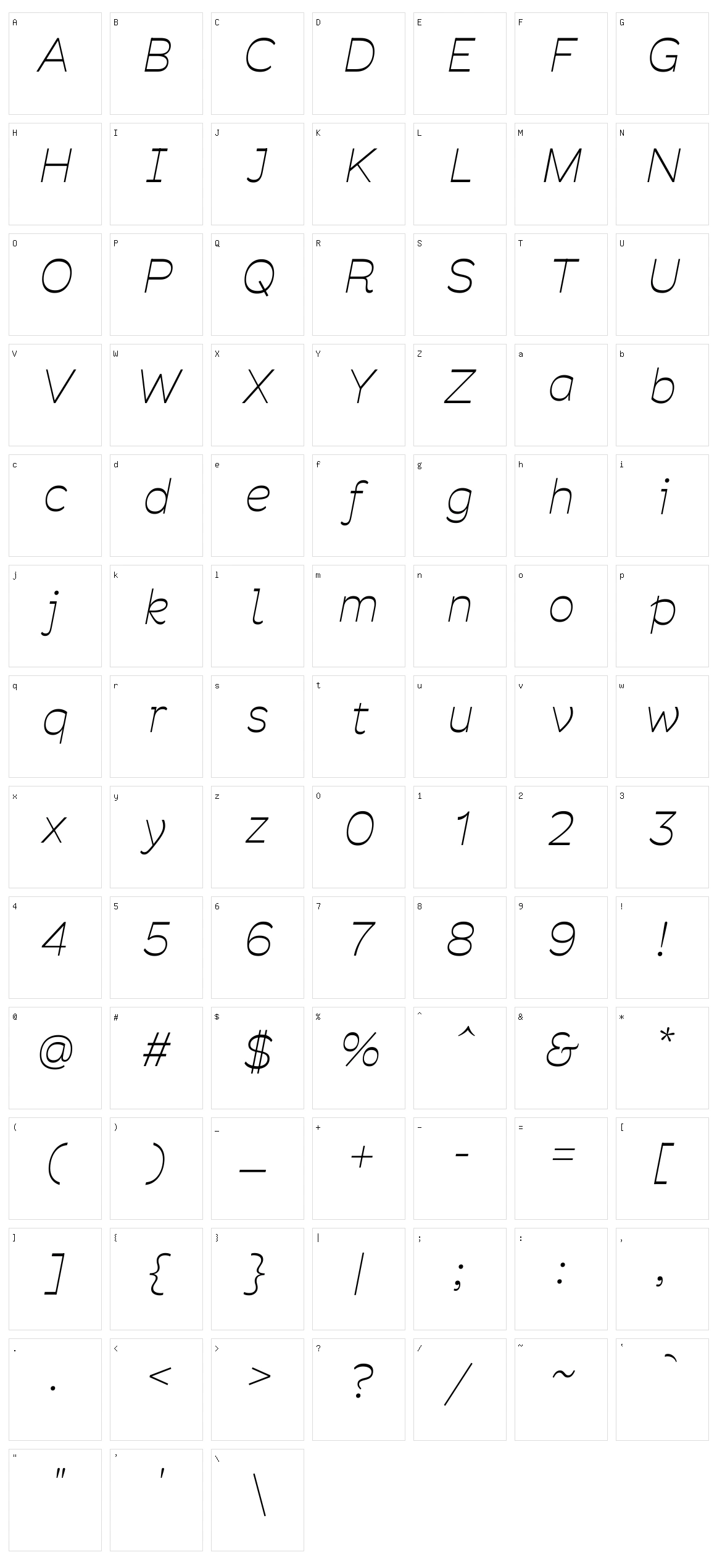 Savate Character Set
