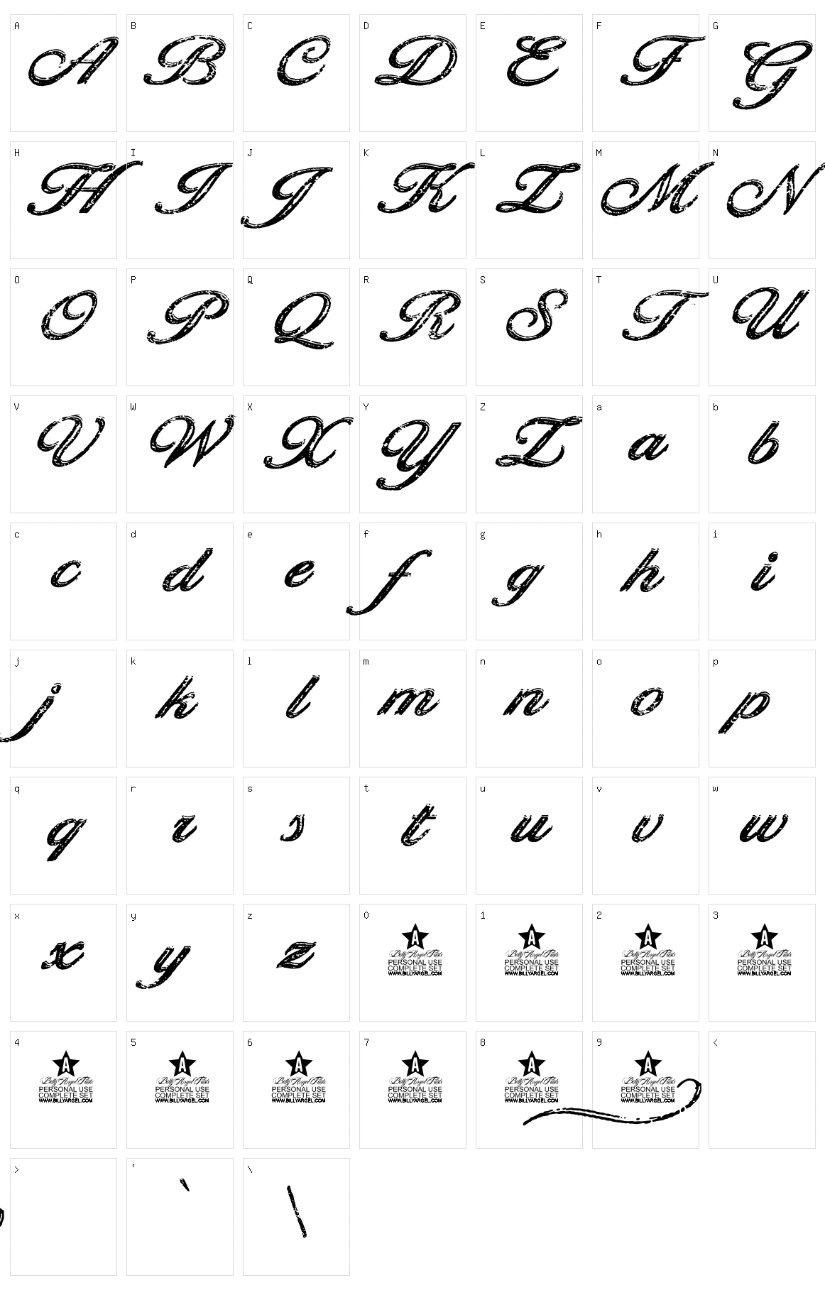 Golden Brick Character Set