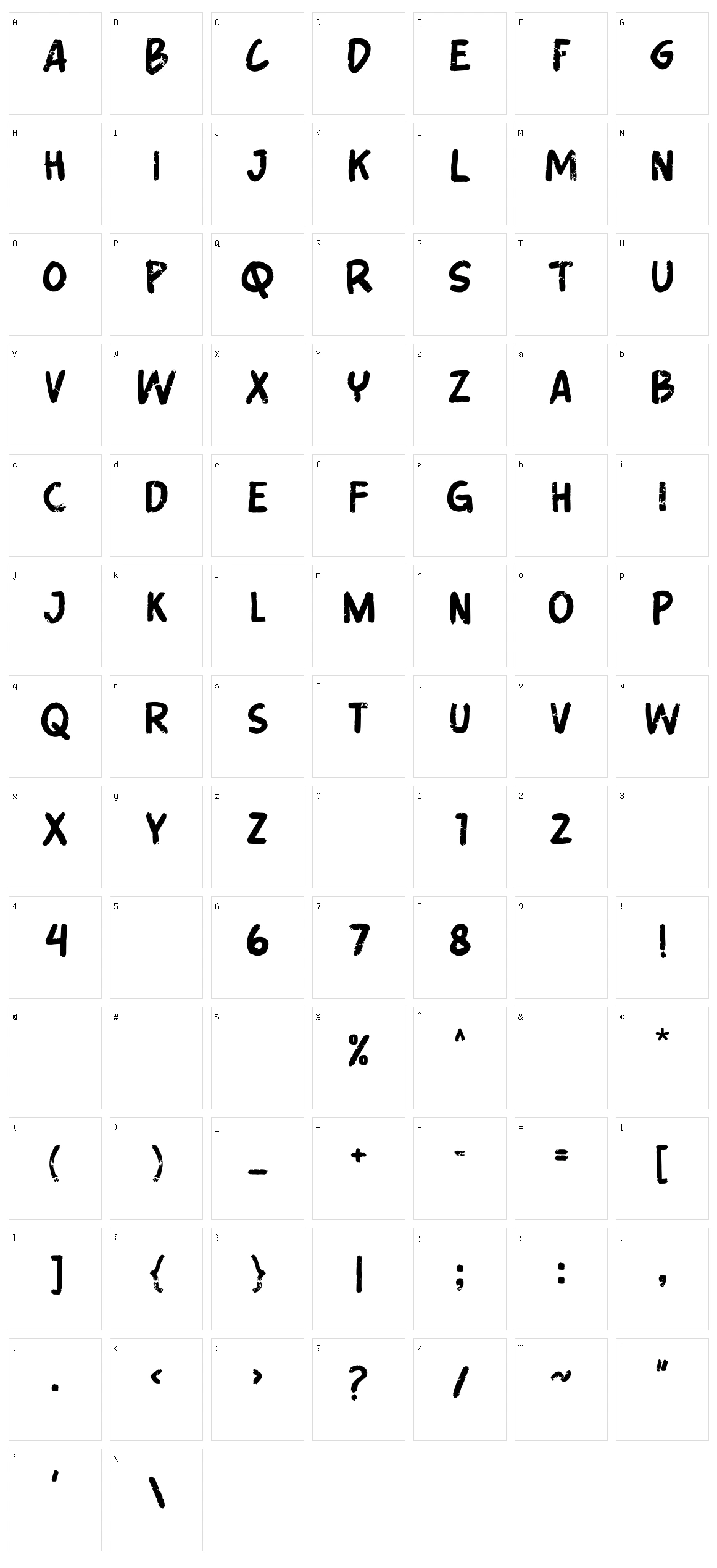 Random Notes Character Set