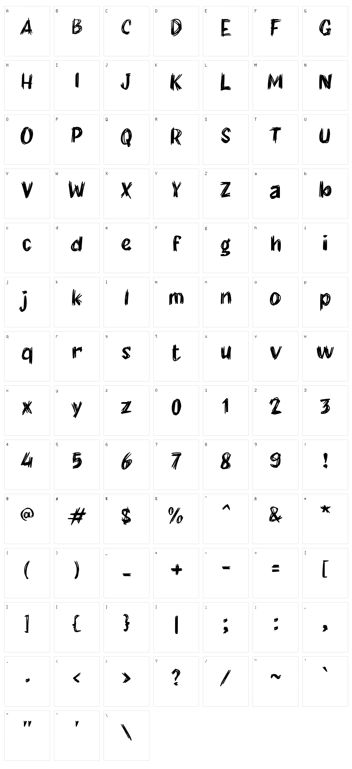 f Far Alone Character Set