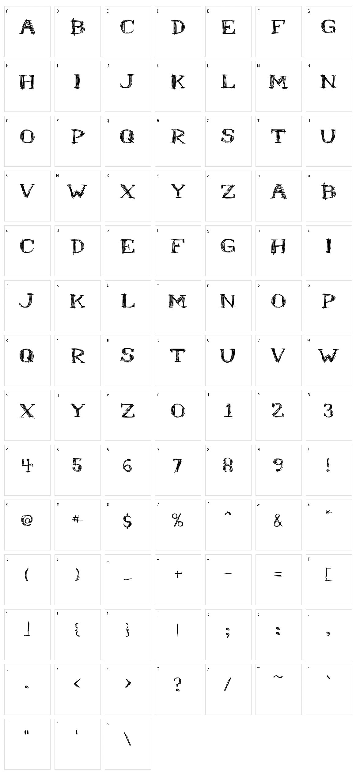 Mr. B Character Set