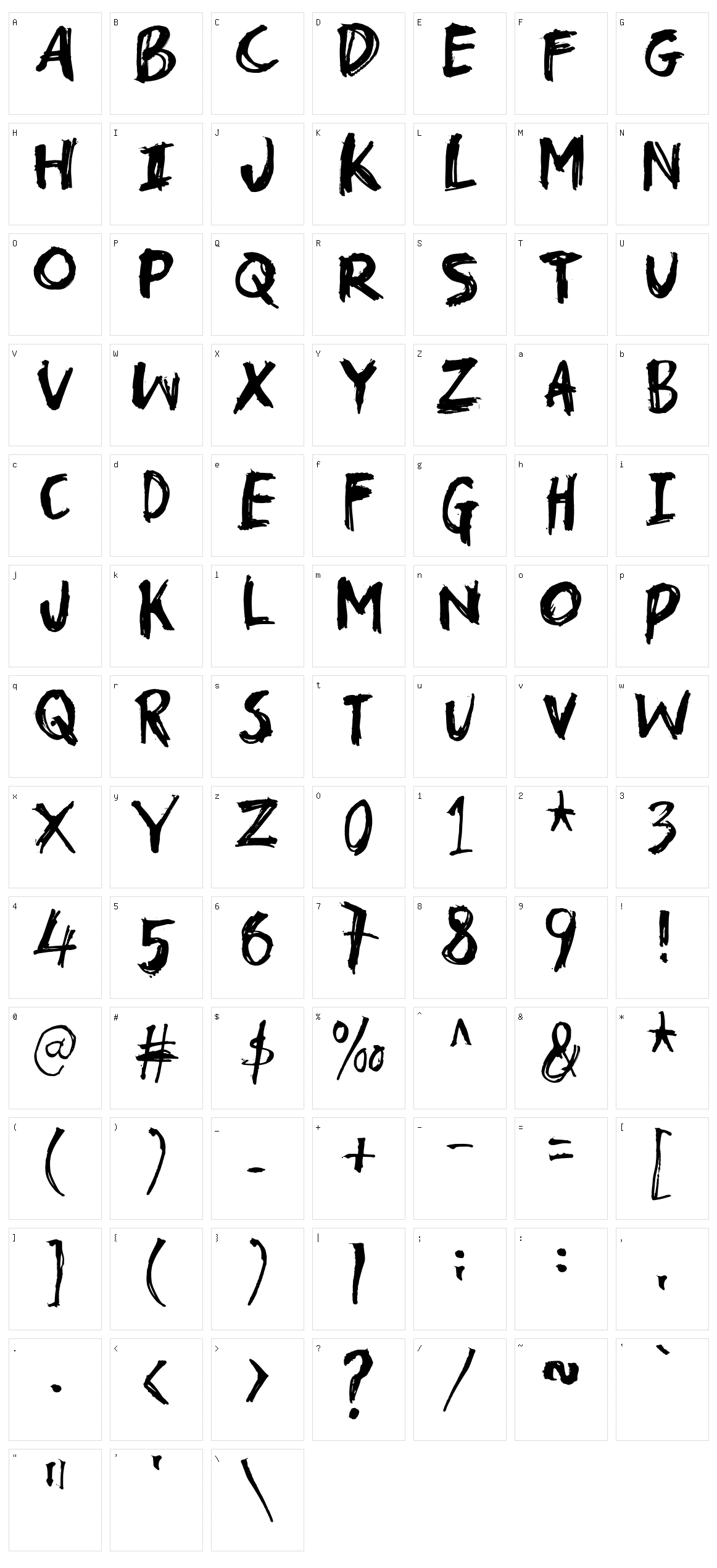 Troublemarker Character Set