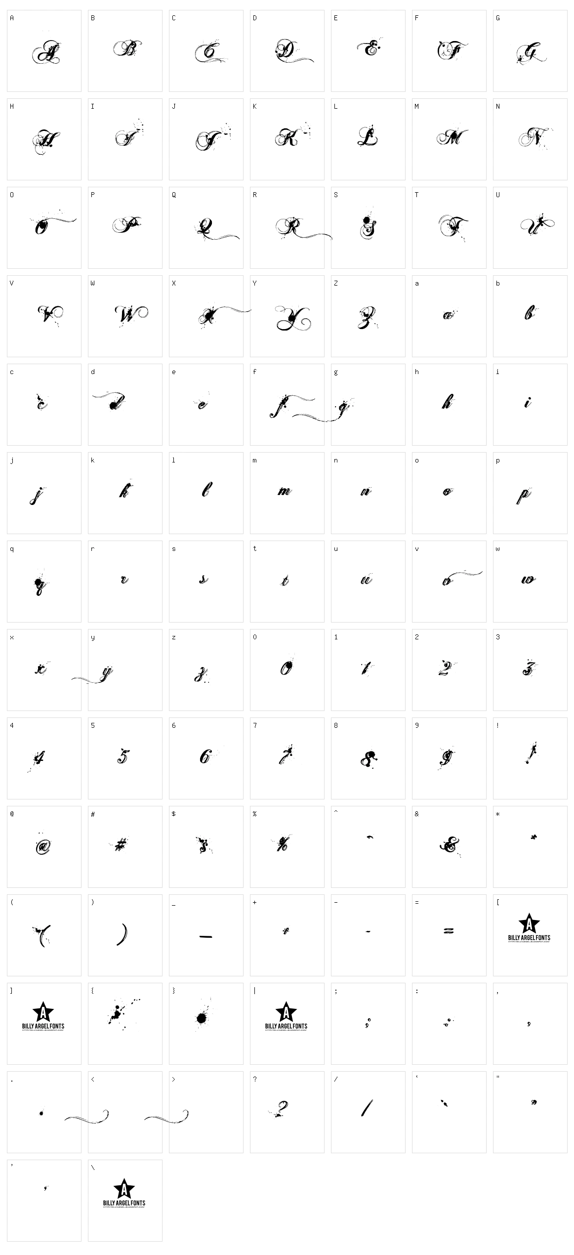 Ginga Character Set