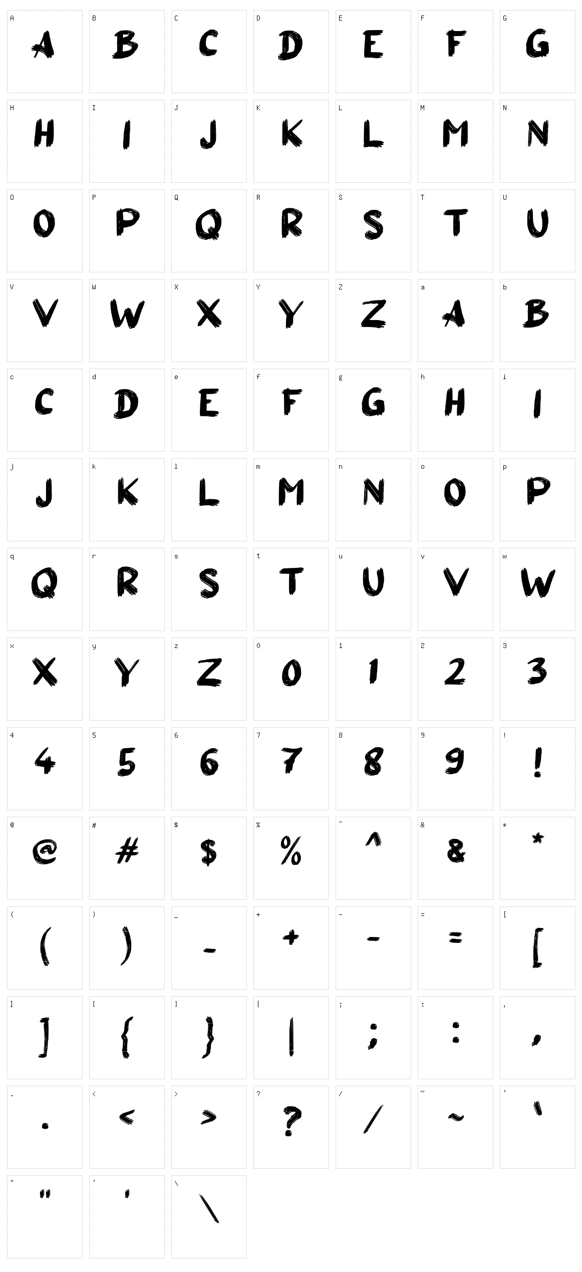 a Aksi Mosi Character Set