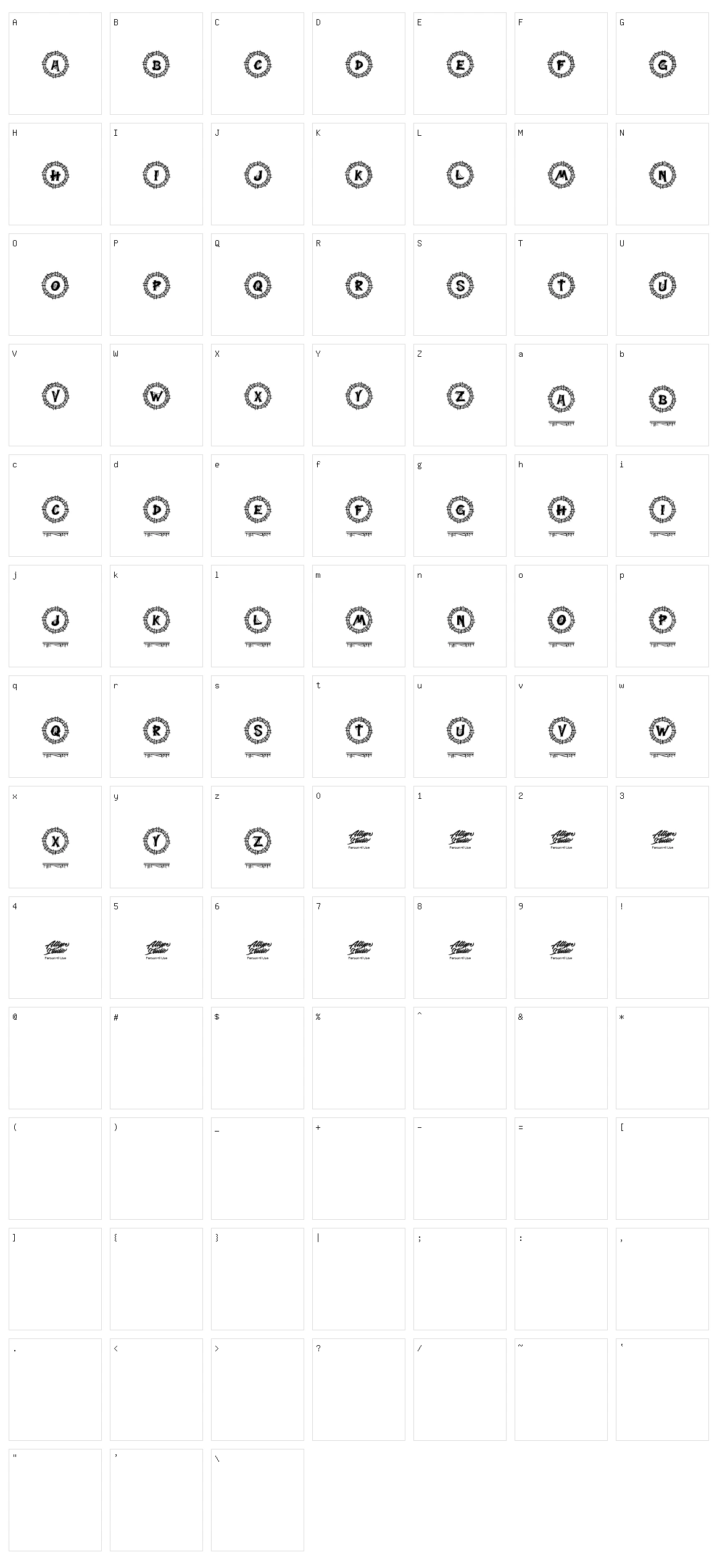 Webi Halloween Monogram Character Set