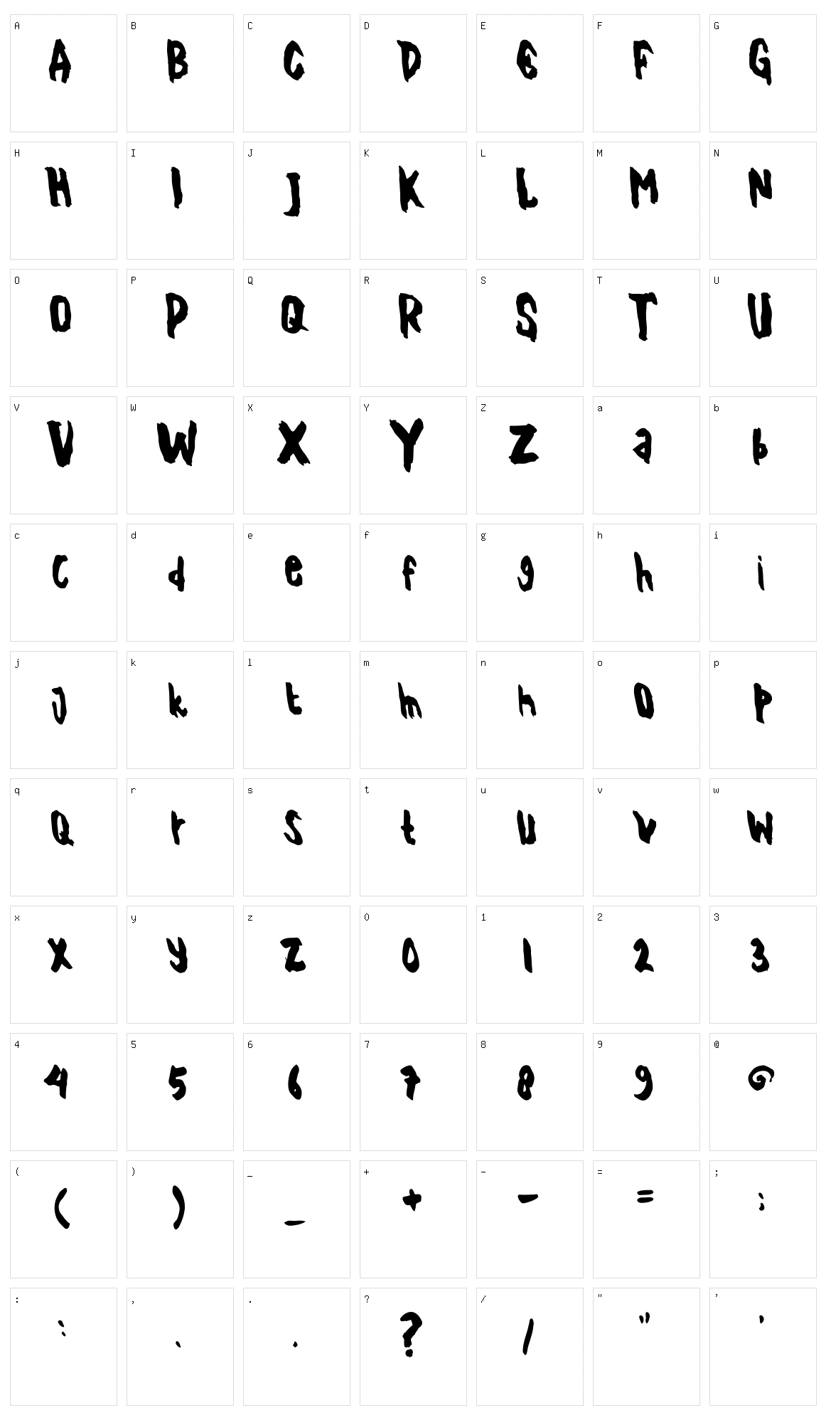 XGhostx Character Set