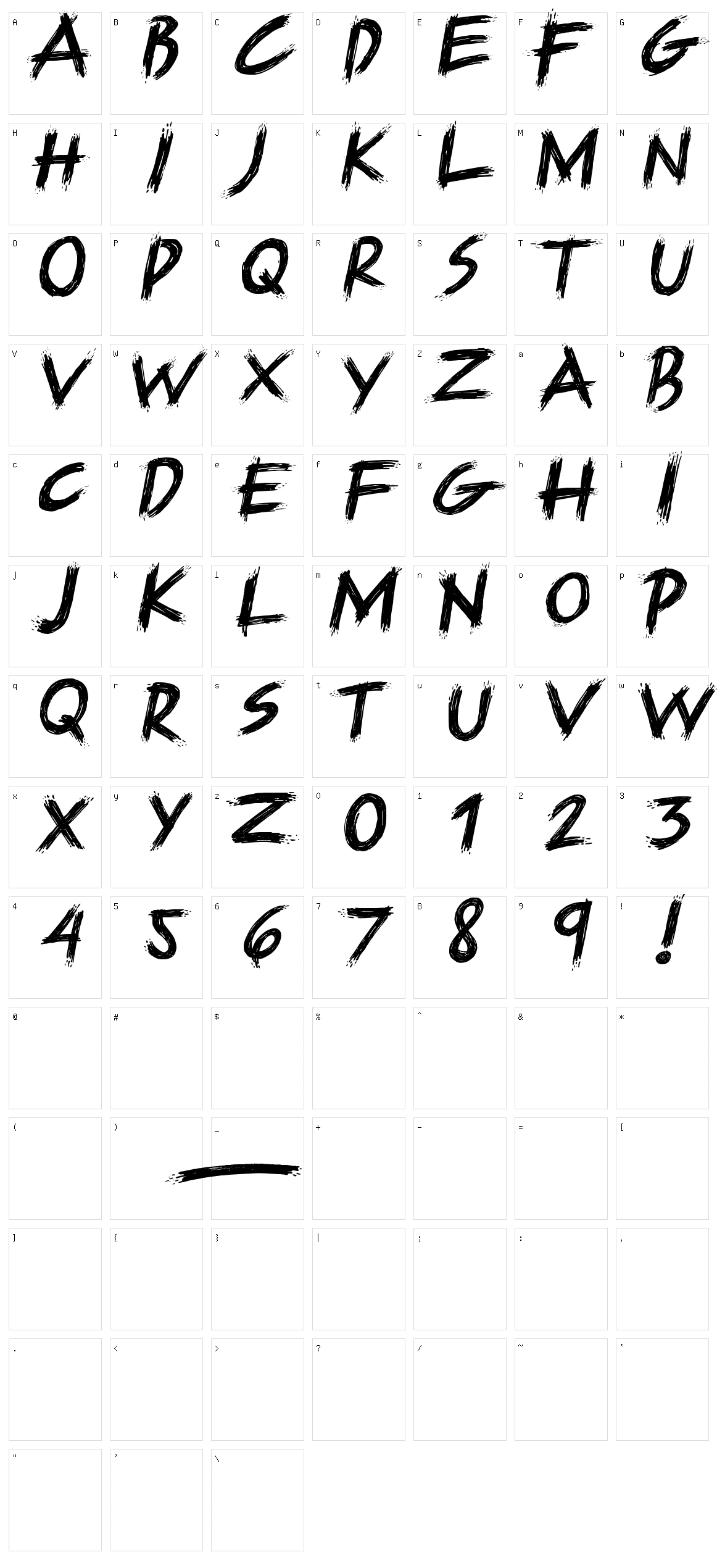 Supremo Character Set