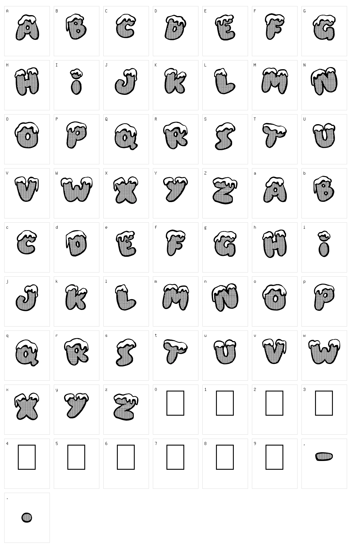 Xmas Dad Character Set