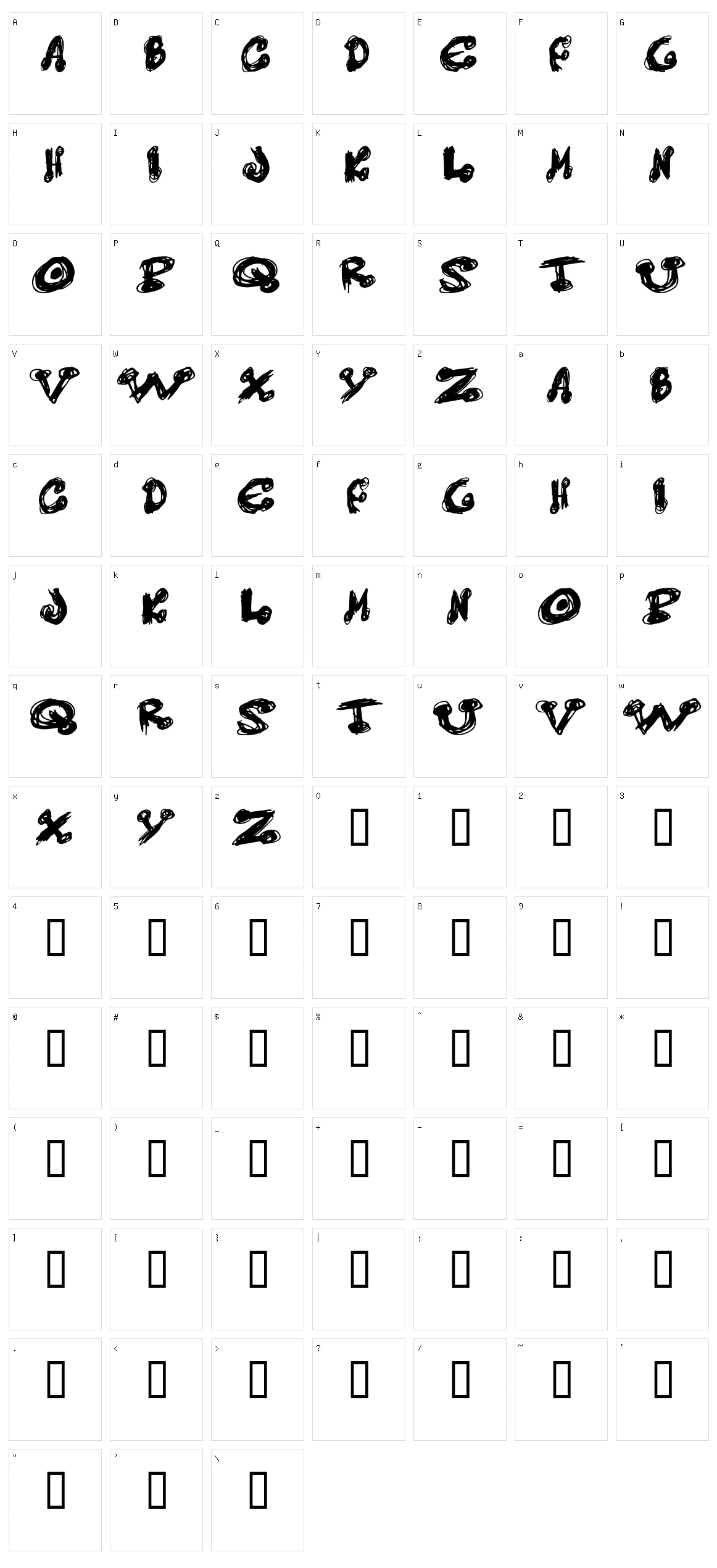 Messy Dots Character Set