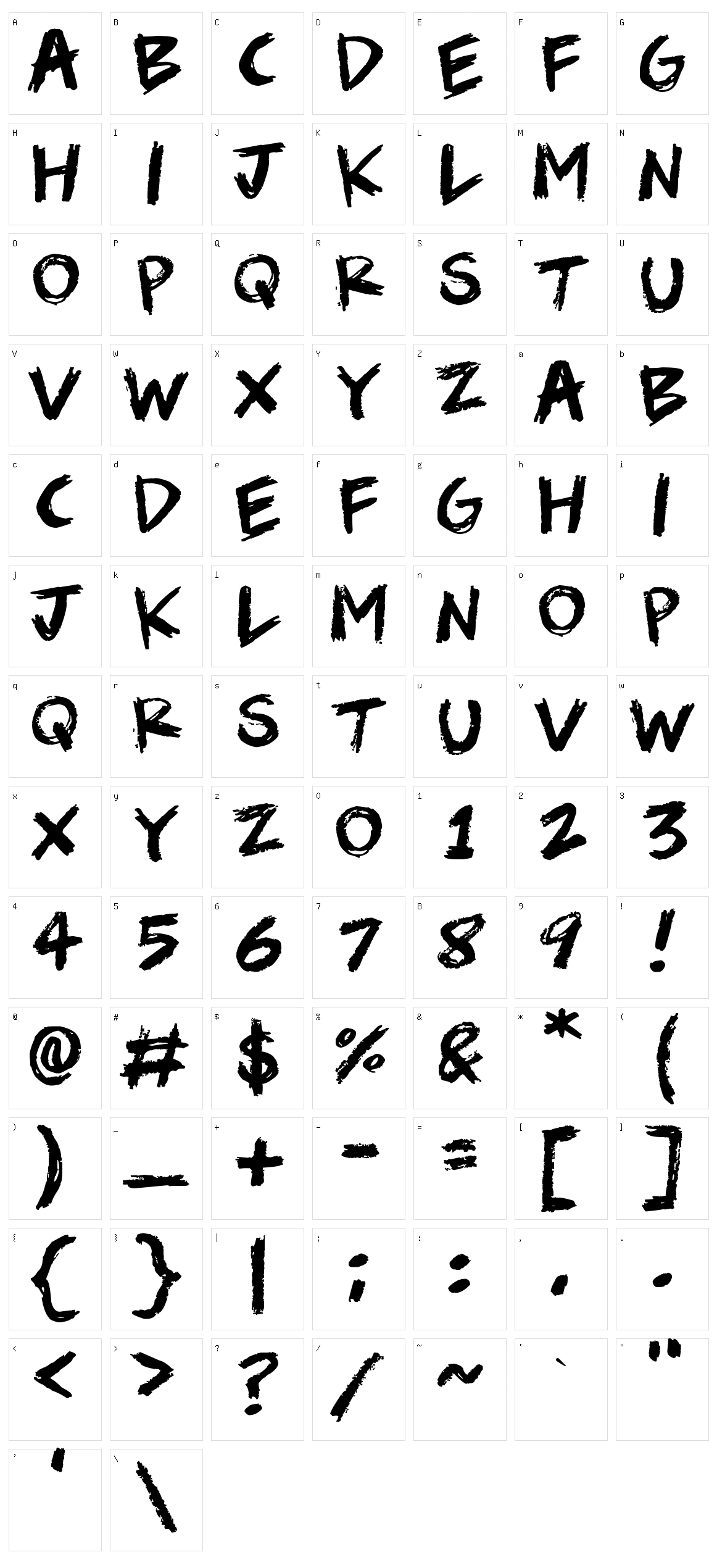 Scribble Scrawl Character Set