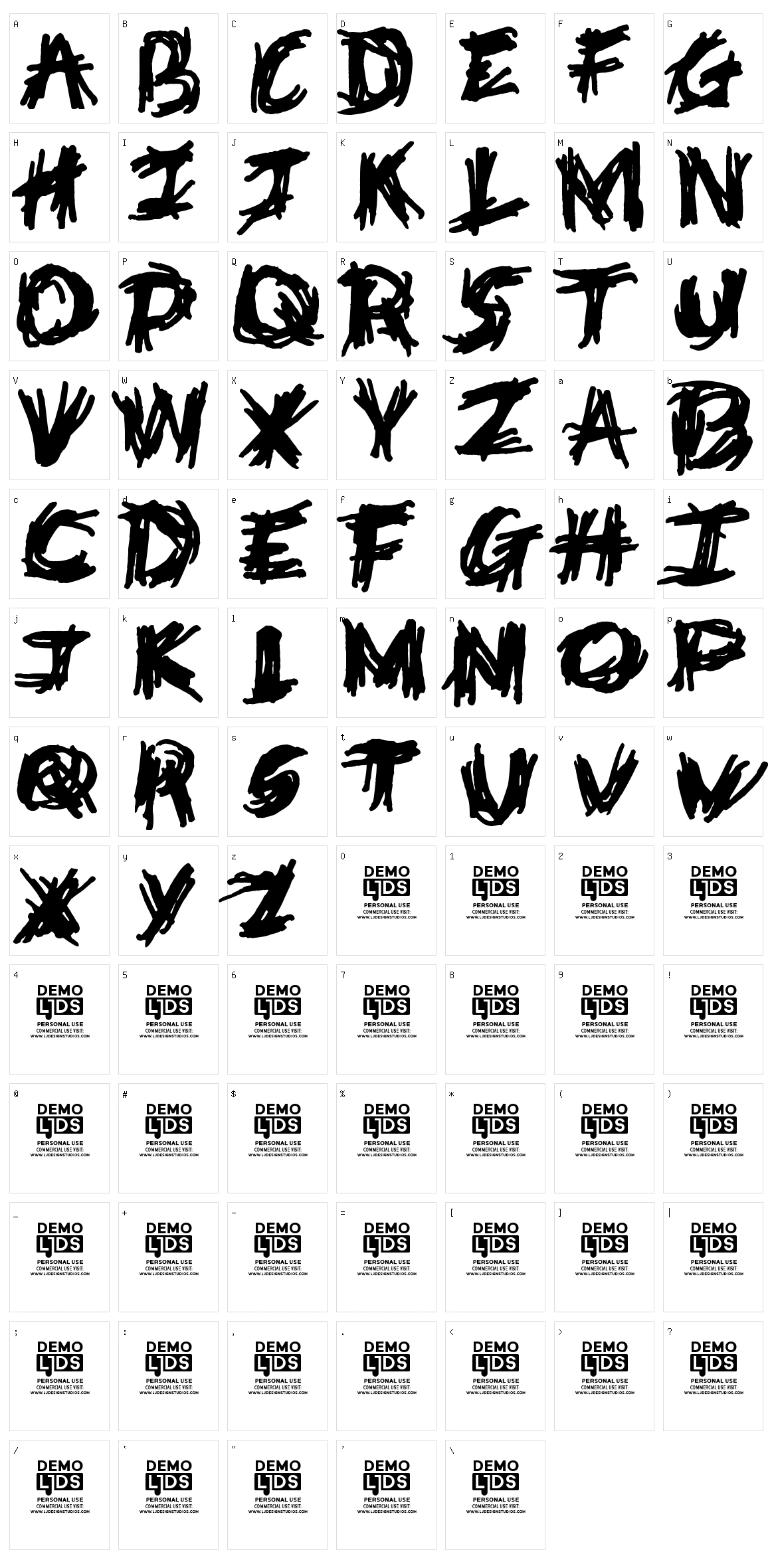 Deathtrap Character Set