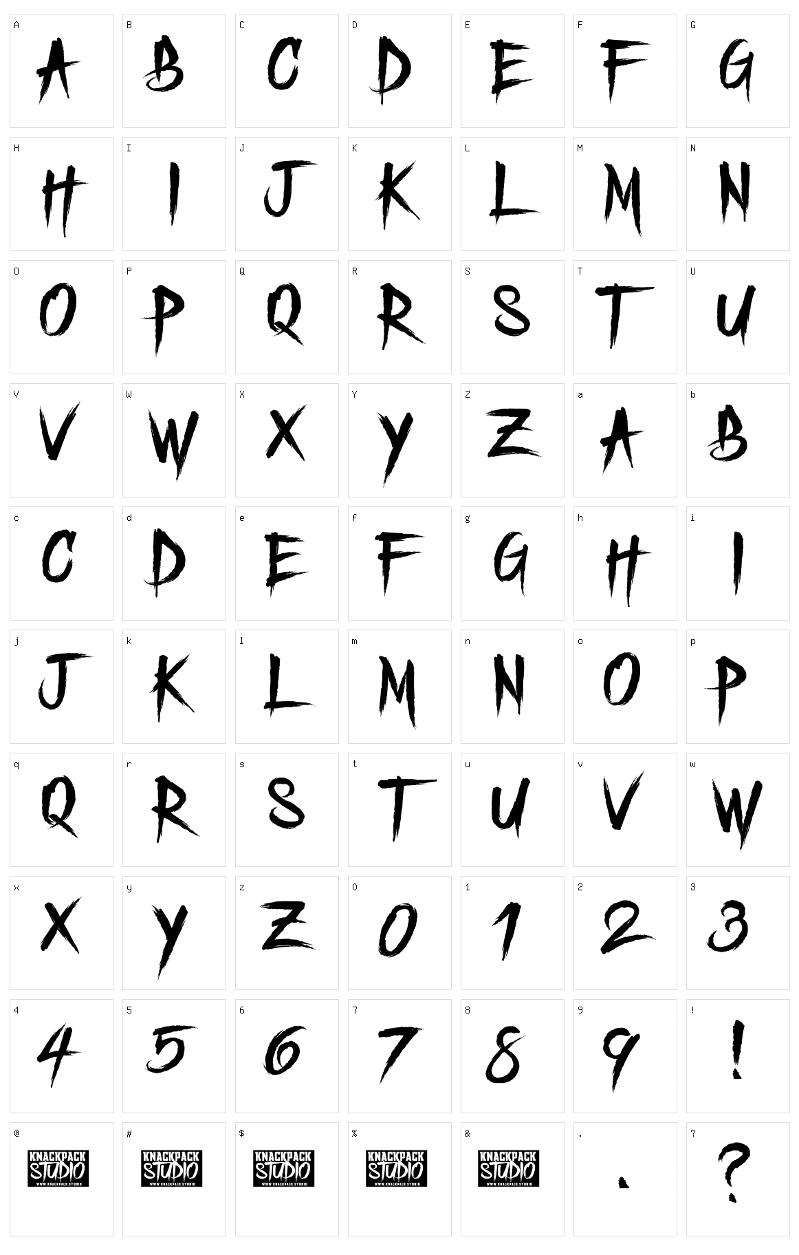 Freedoomed Character Set
