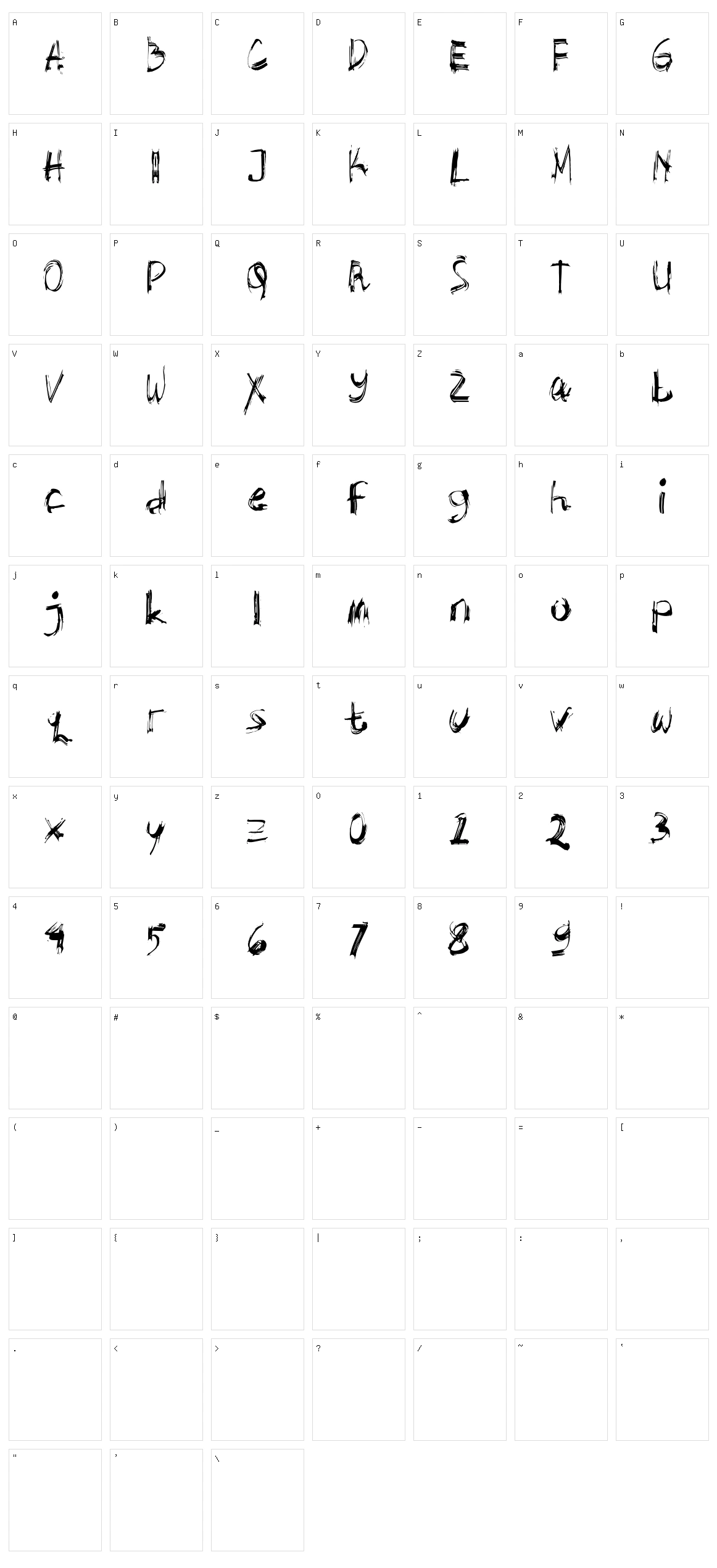 Abstrak Character Set