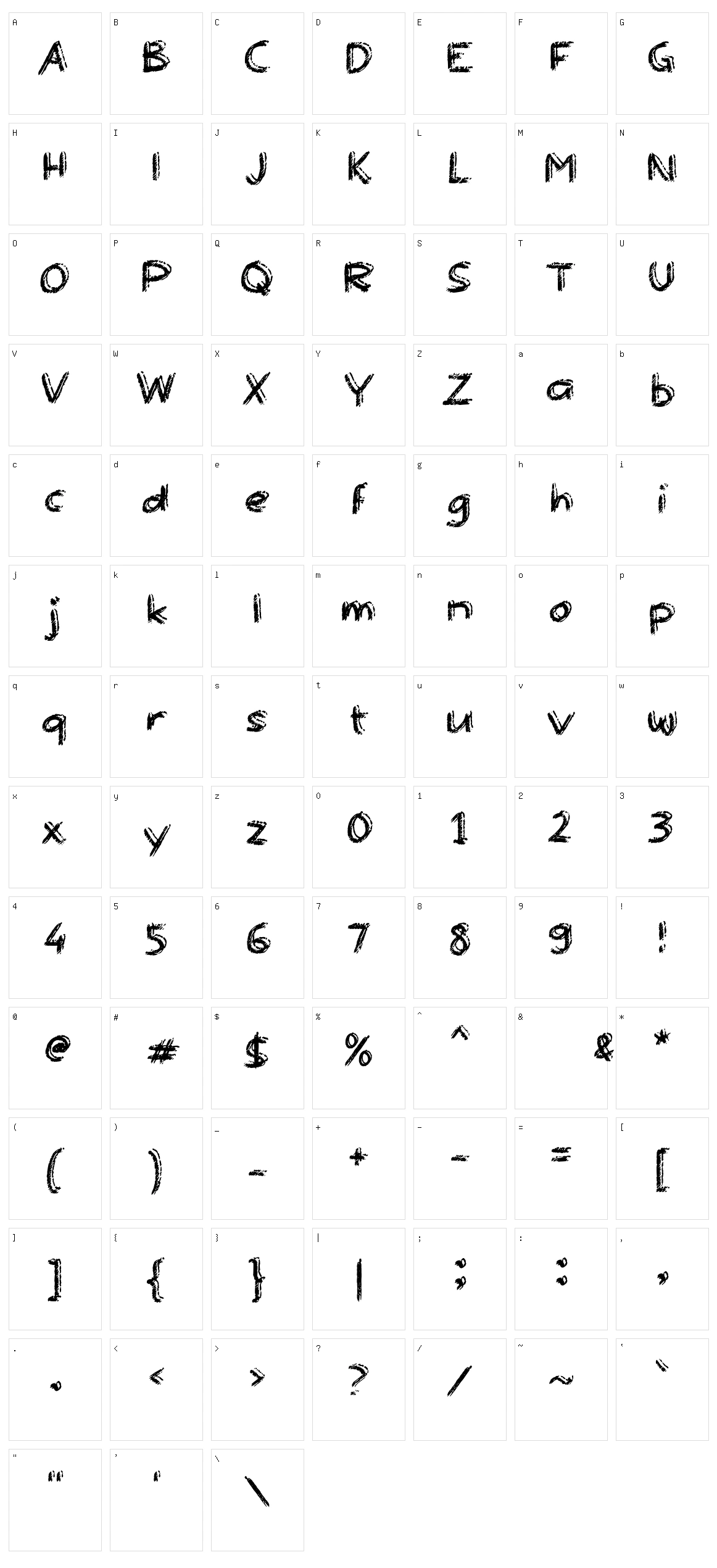 A Aromanis Character Set