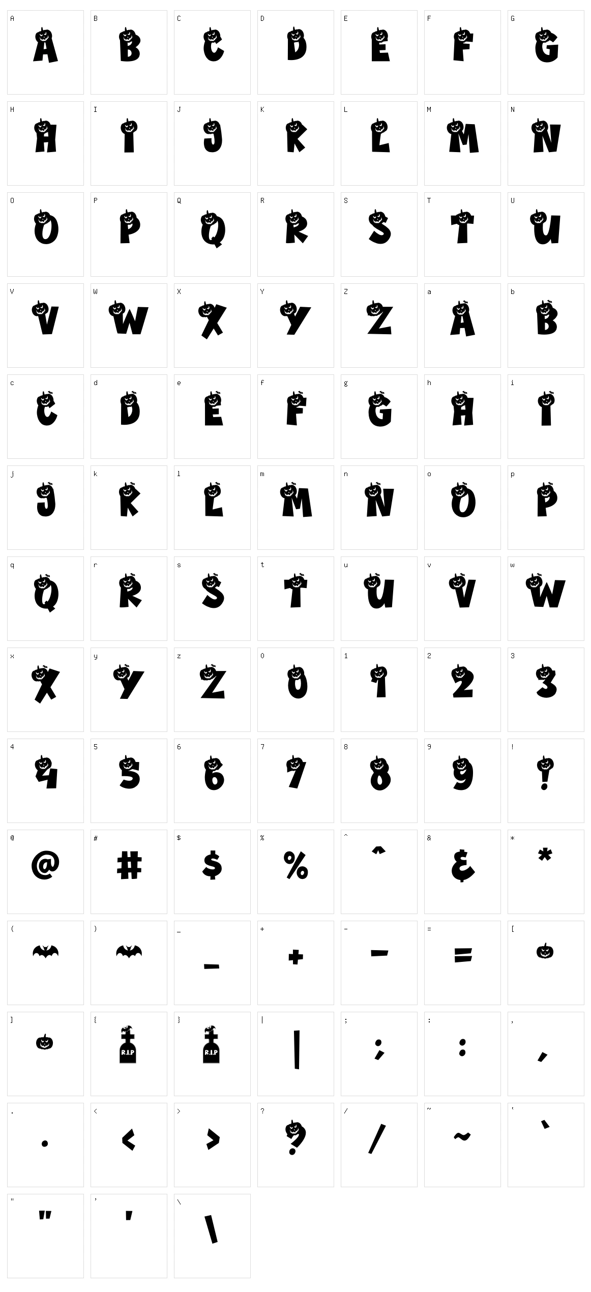 Bagonk Helloween Character Set